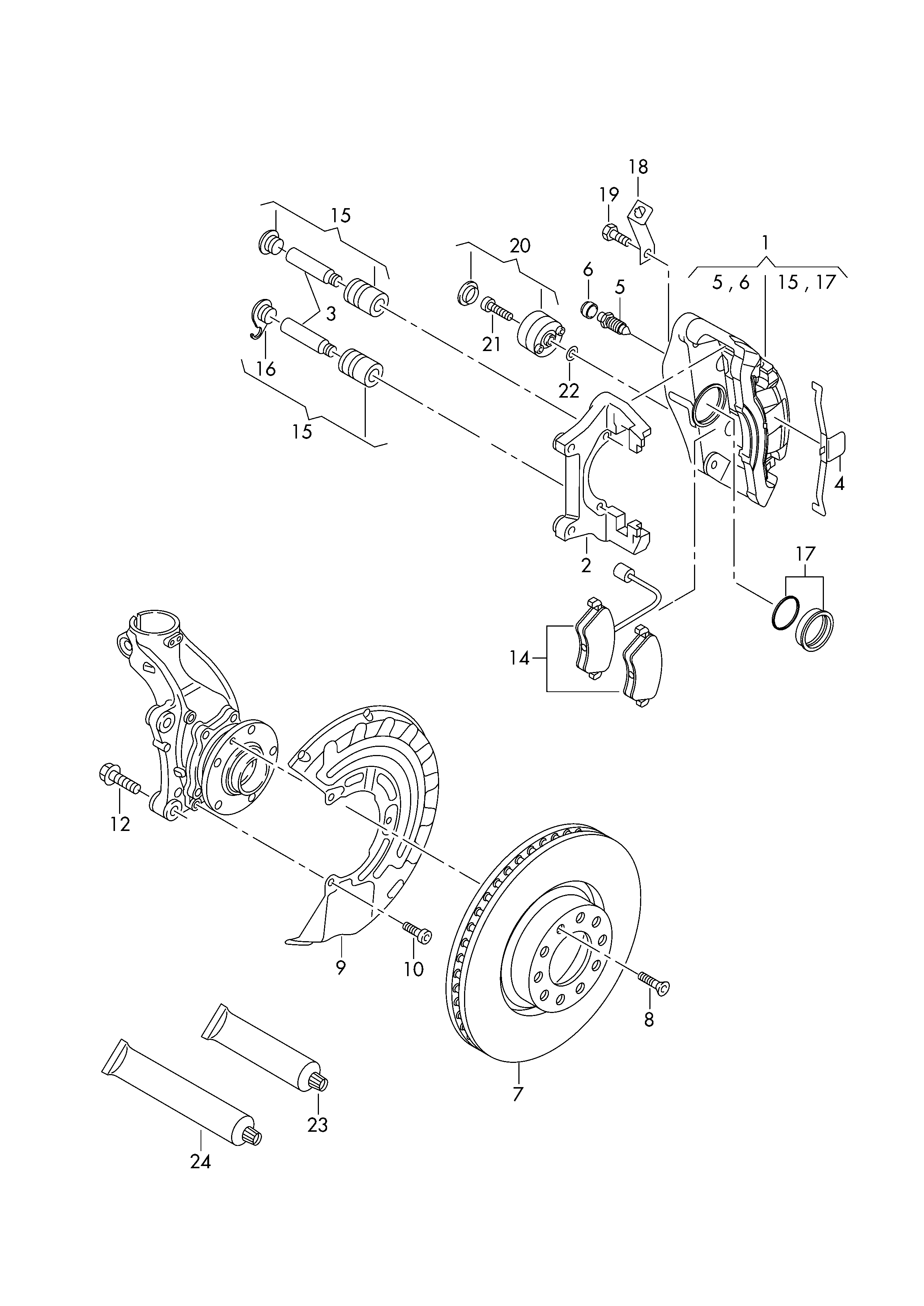 Seat 1K0 615 123 H - Тормозной суппорт autospares.lv