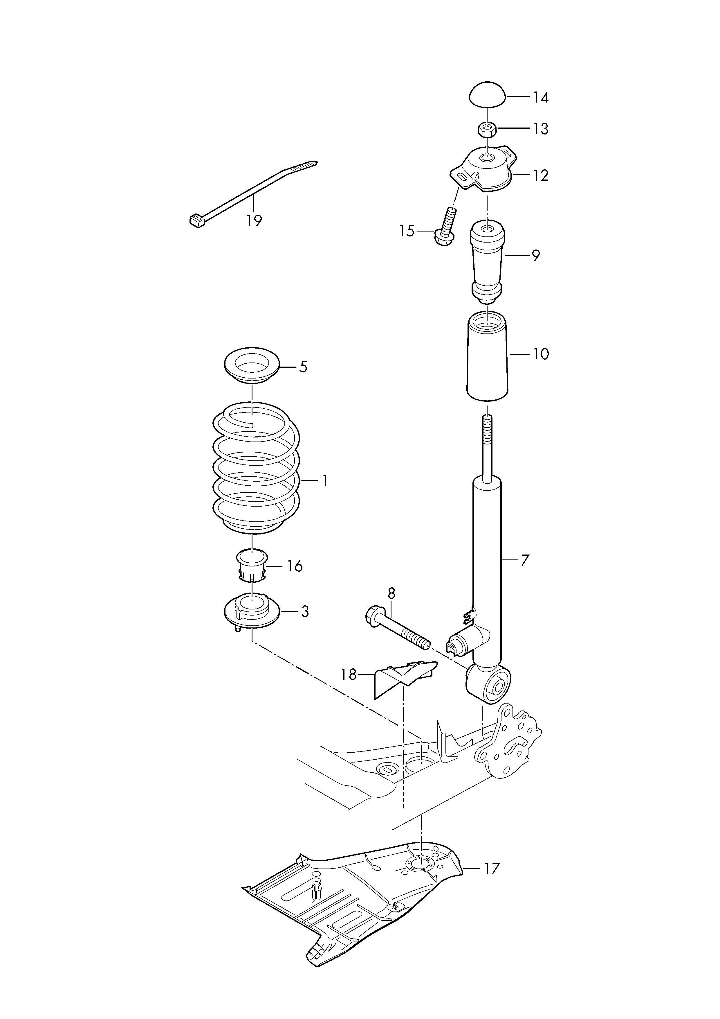 VAG 5Q0513049HH - Gas shock absorber autospares.lv