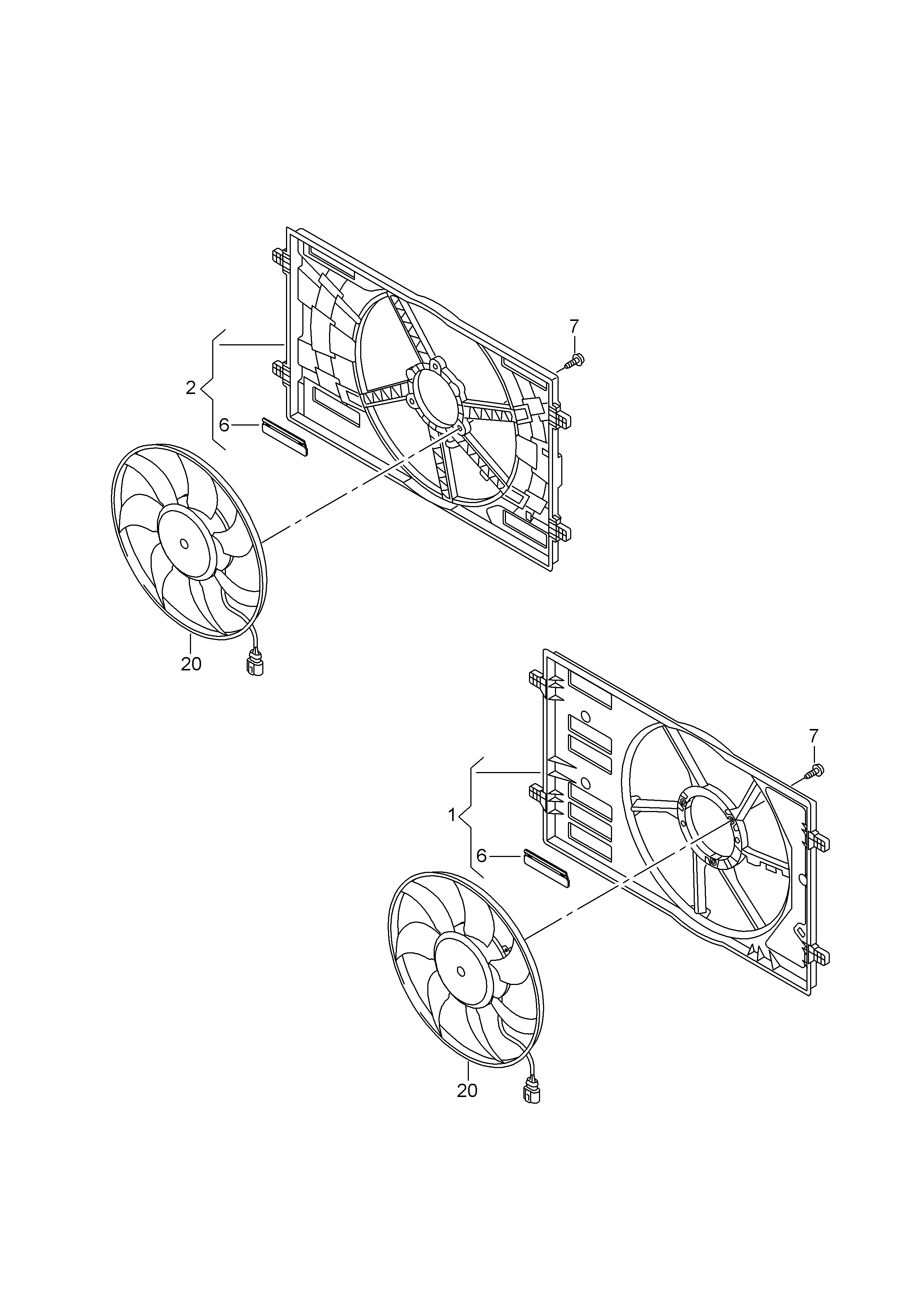 VW 6R0121207 - Кронштейн, вентилятор радиатора autospares.lv