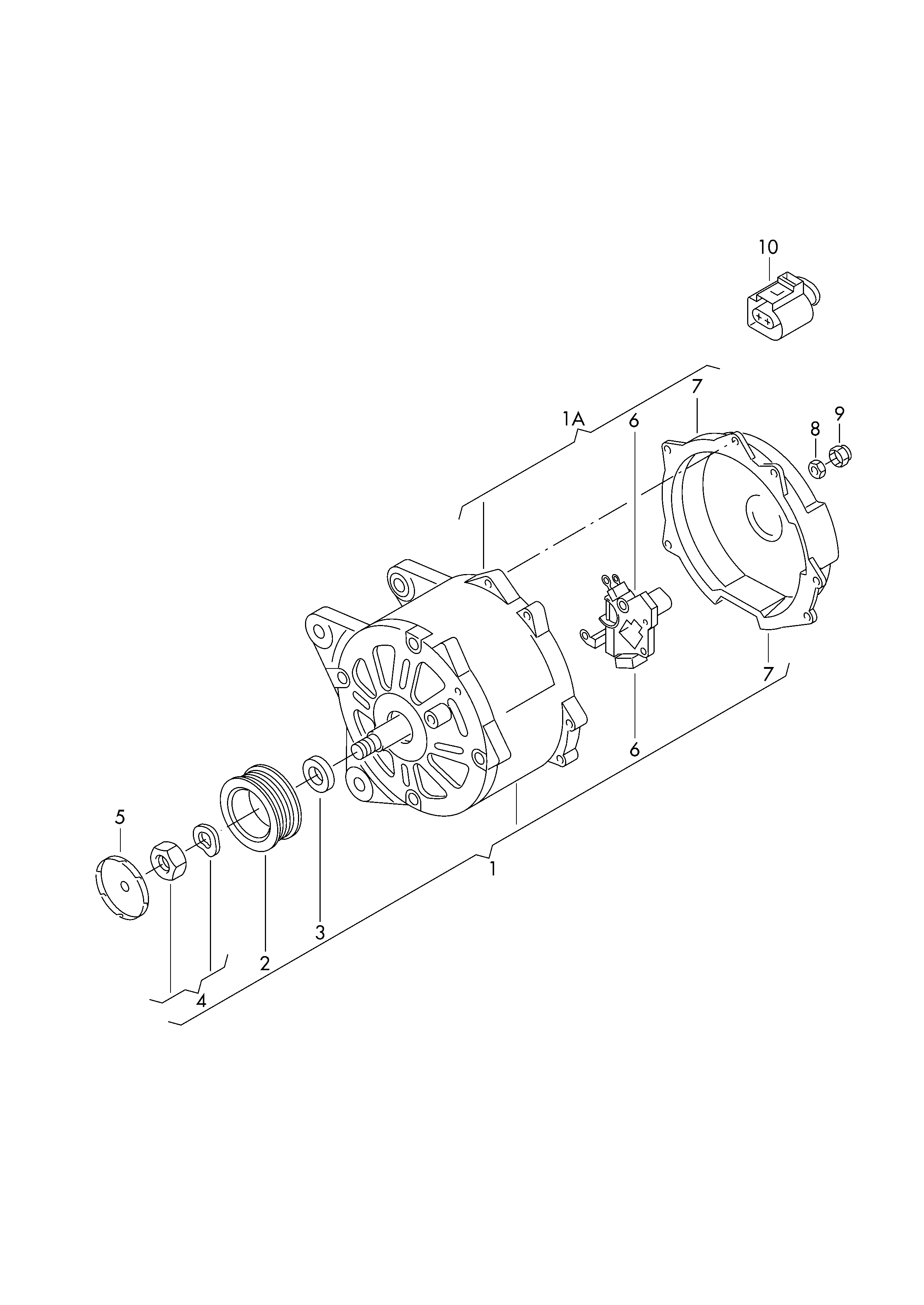 AUDI 03C 903 023 AX - Шкив генератора, муфта autospares.lv