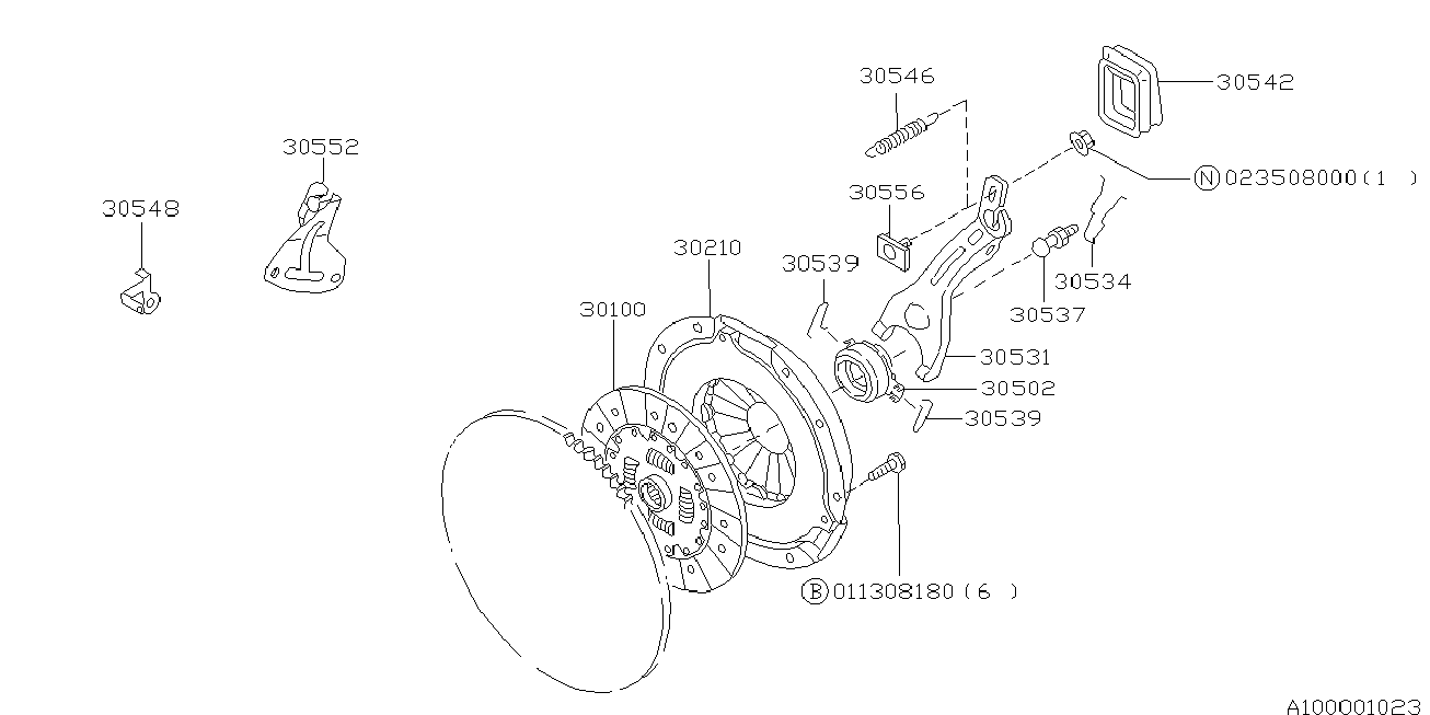 Subaru 30210-AA300 - Нажимной диск сцепления autospares.lv