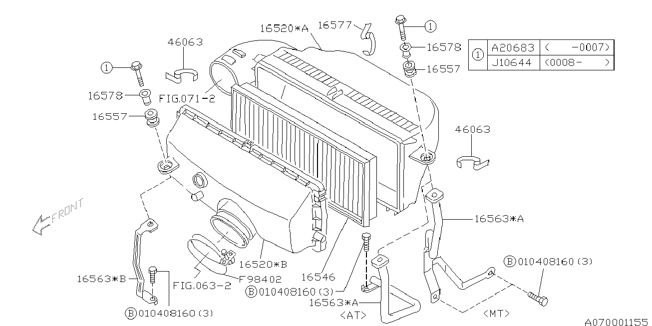 NISSAN 16546-AA070 - Воздушный фильтр, двигатель autospares.lv