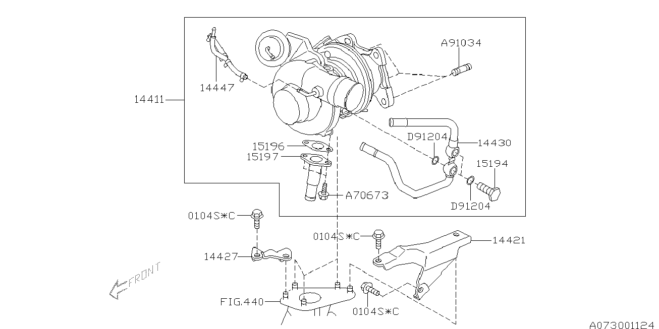 Subaru 14411-AA700 - Турбина, компрессор autospares.lv