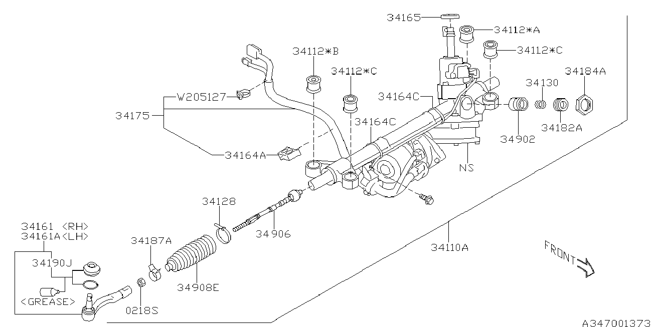 Subaru 34161AL010 - Наконечник рулевой тяги, шарнир autospares.lv