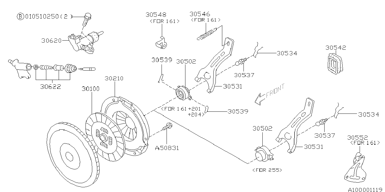 Subaru 30210-AA590 - Нажимной диск сцепления autospares.lv