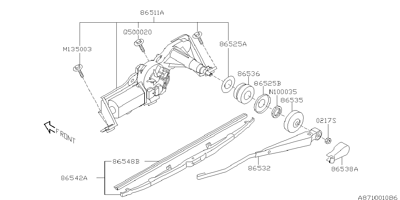 Subaru 86542FC110 - Щетка стеклоочистителя autospares.lv