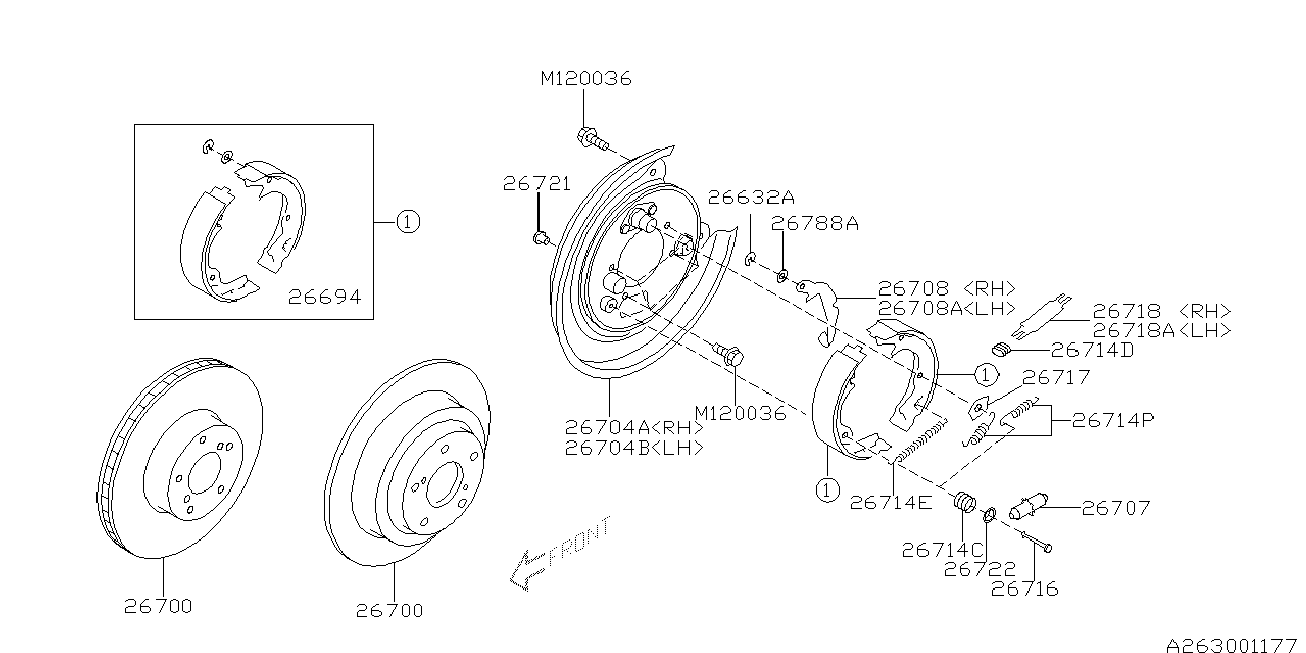 Subaru 26700AE081 - Тормозной диск autospares.lv