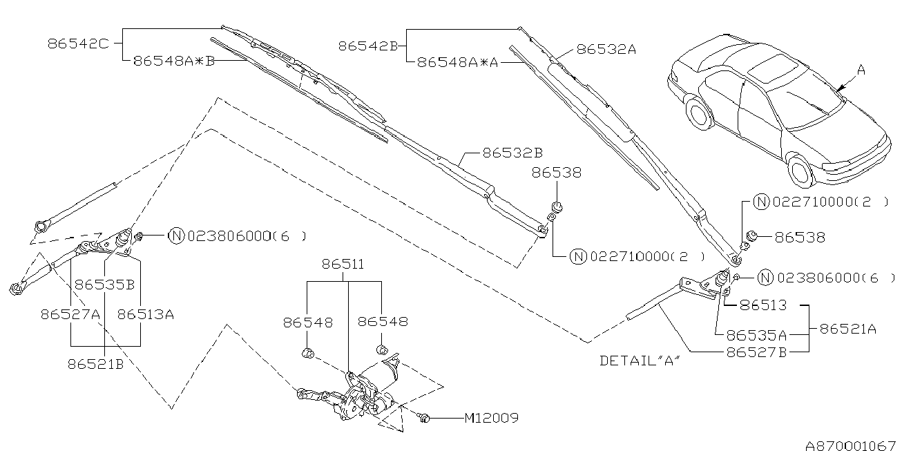 Subaru 86542FC020 - Щетка стеклоочистителя autospares.lv