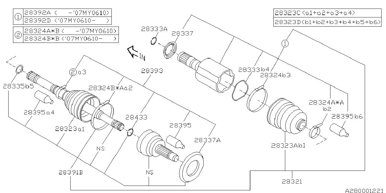 Subaru 28323-AG020 - Пыльник, приводной вал autospares.lv