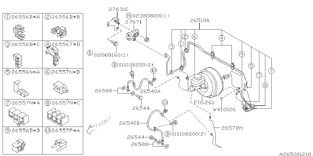 AUDI 26540AE020 - Тормозной шланг autospares.lv