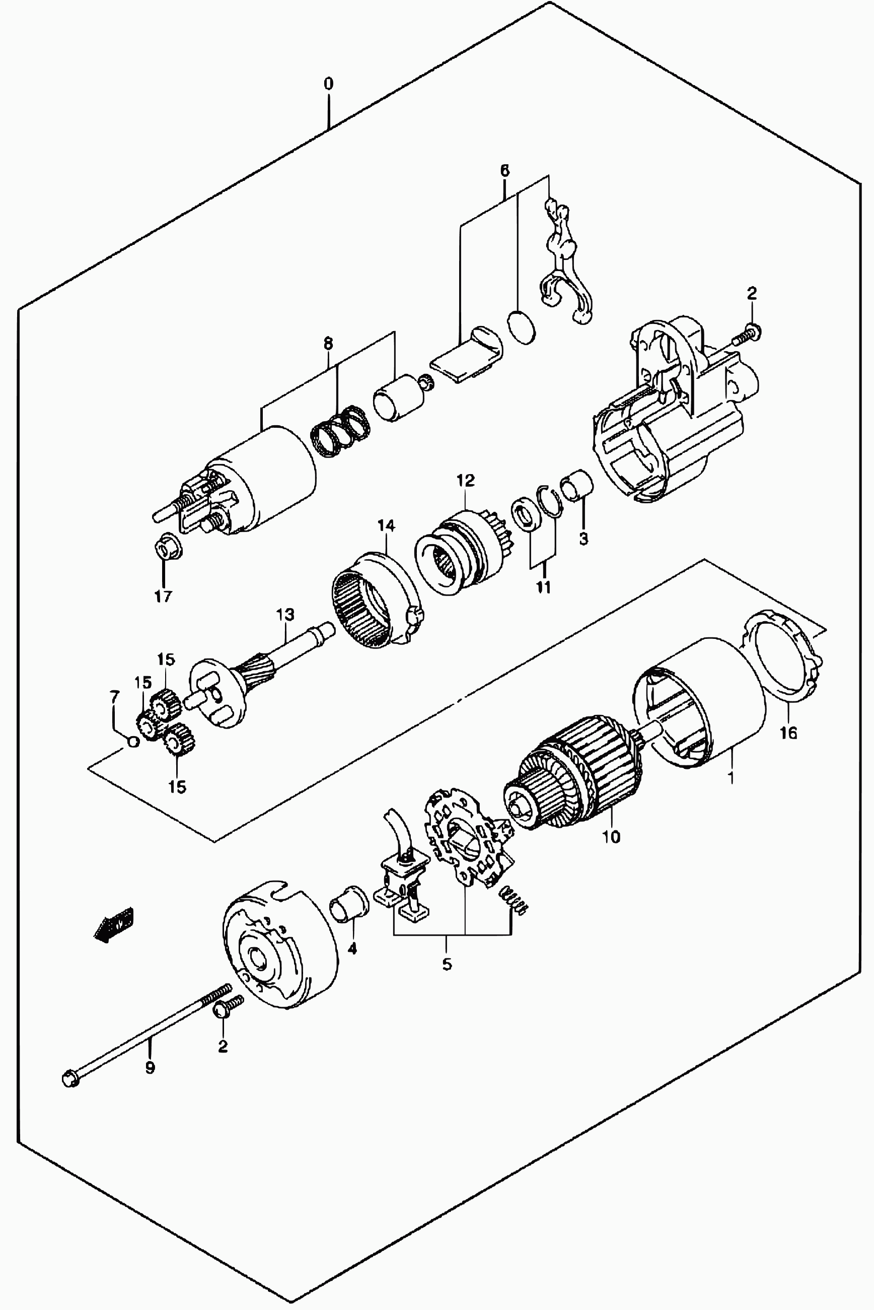 Suzuki 31100-84A00 - Стартер autospares.lv