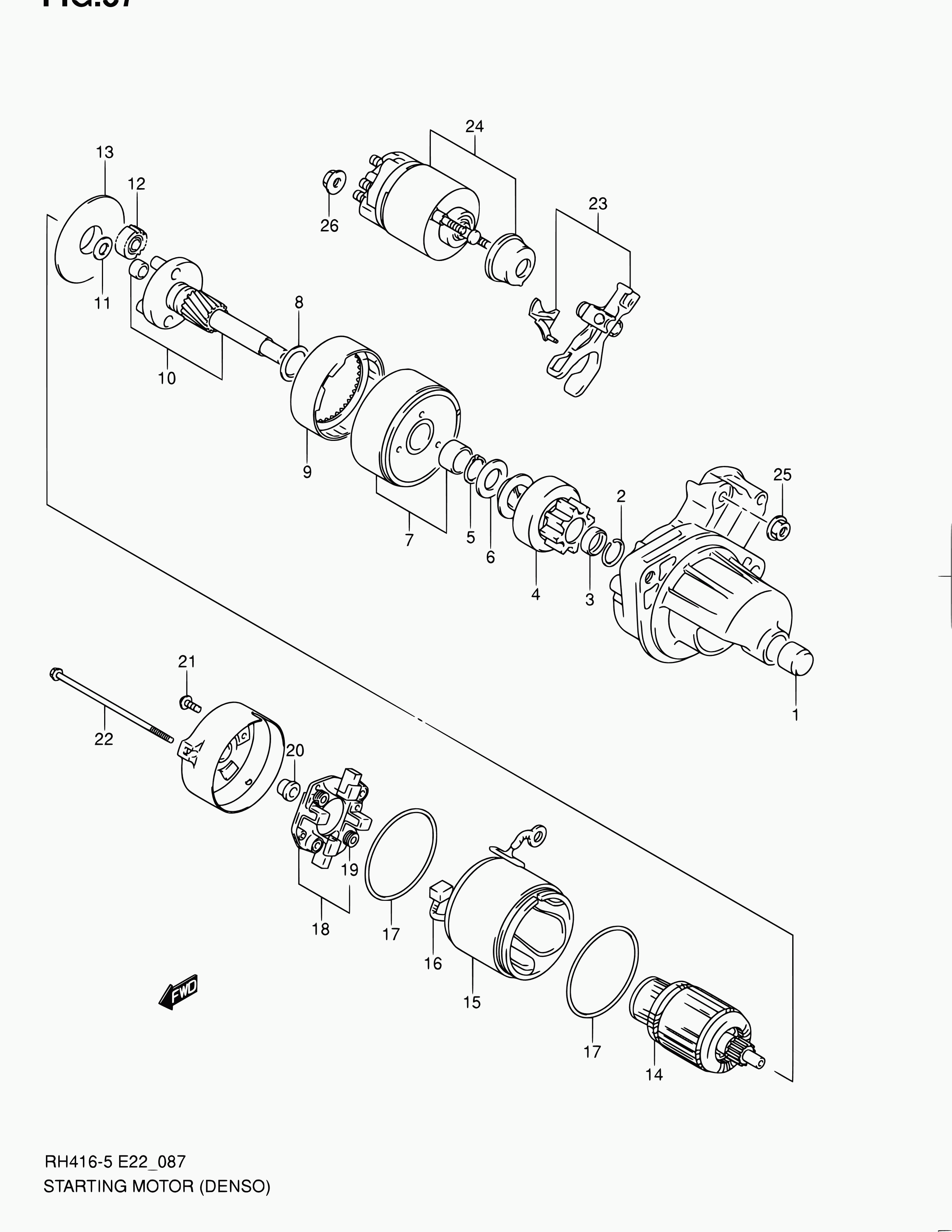 Suzuki 31172-60B50 - Втулка, вал стартера autospares.lv