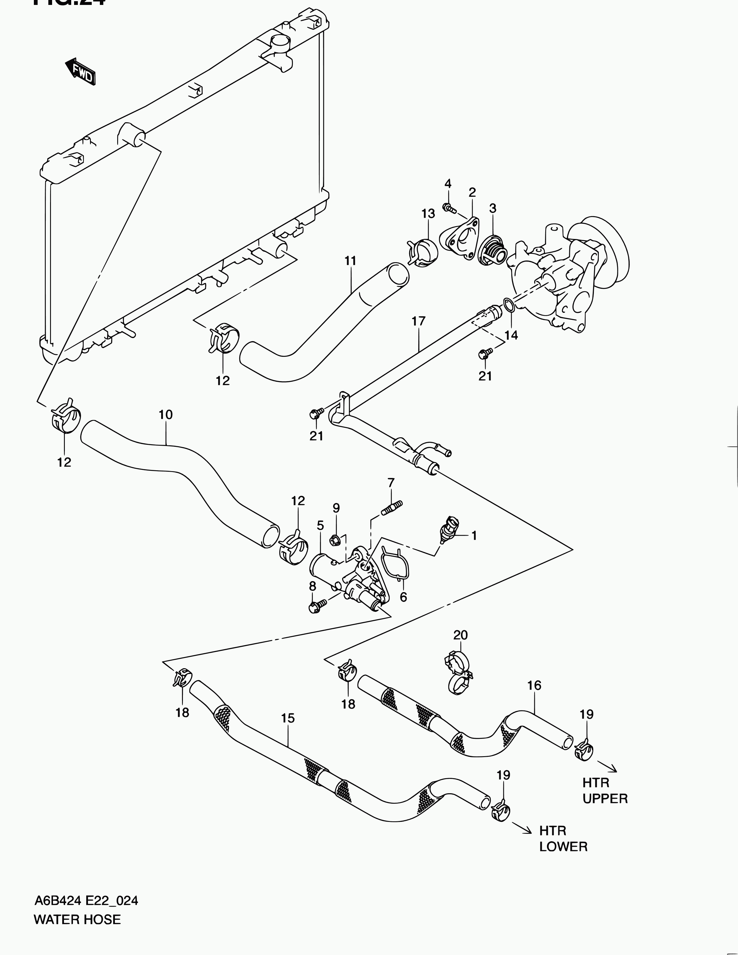 Mitsubishi 17670-63J00 - Термостат охлаждающей жидкости / корпус autospares.lv