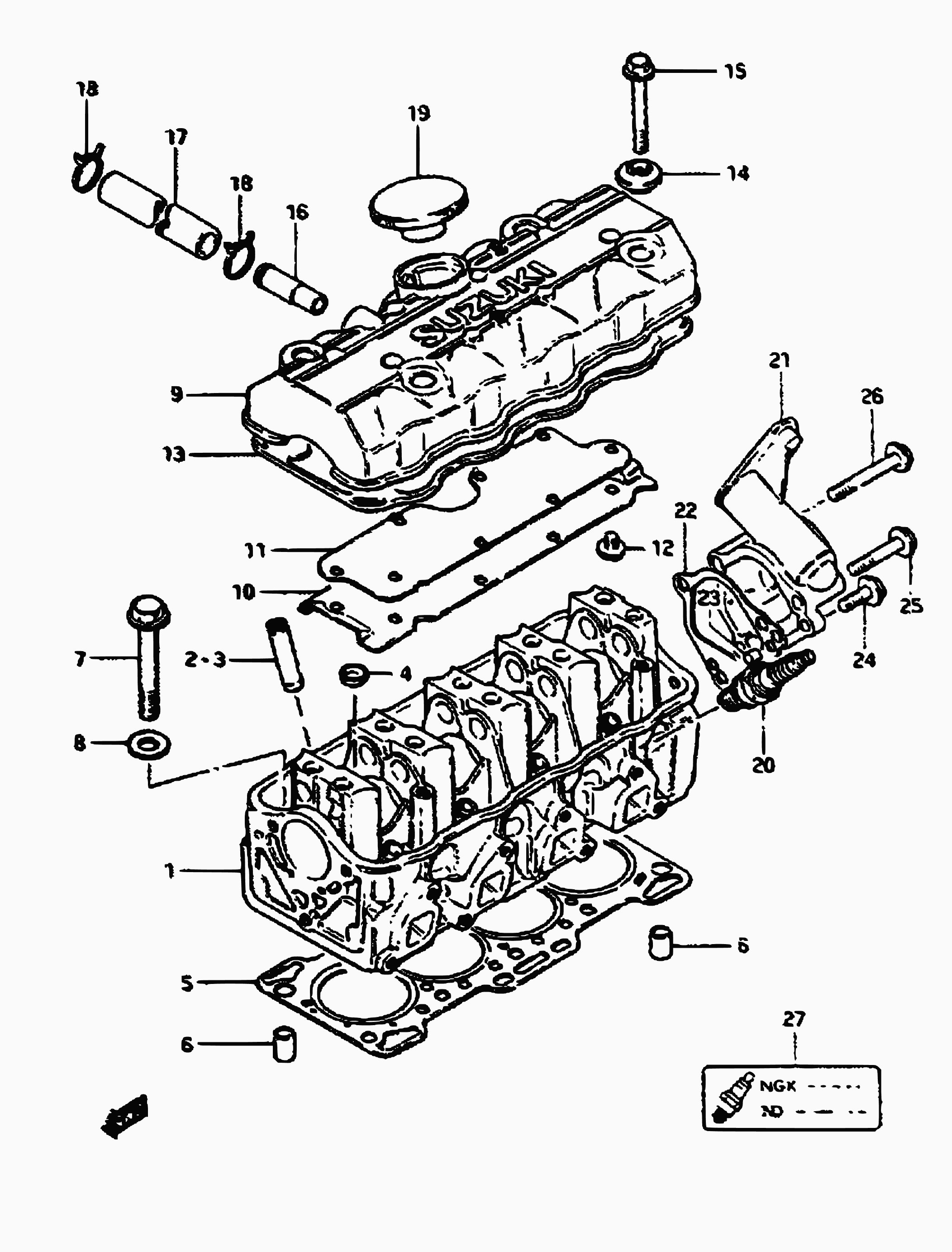 Suzuki 09482-00123 - Свеча зажигания autospares.lv