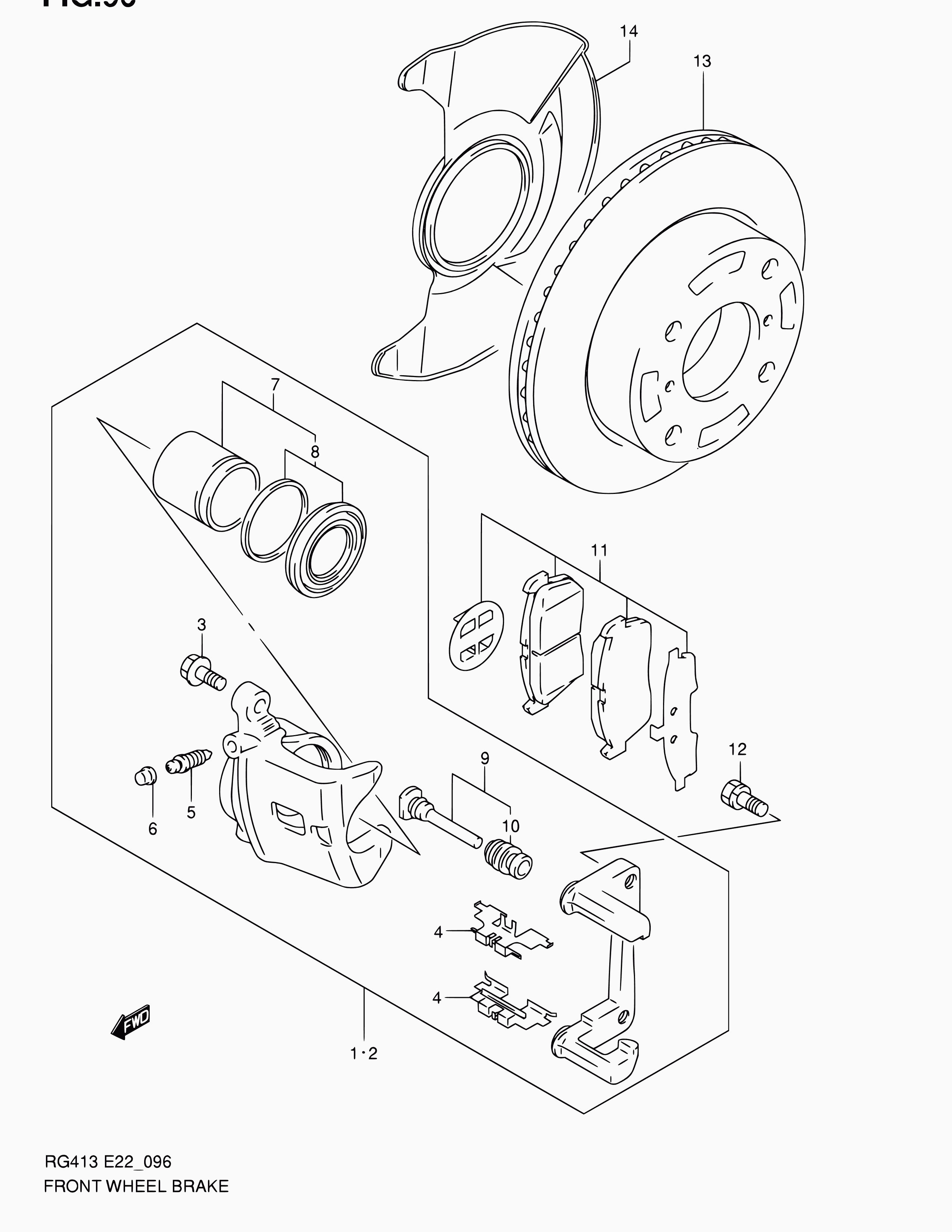 Suzuki 55102-80G01-999 - Тормозной суппорт autospares.lv