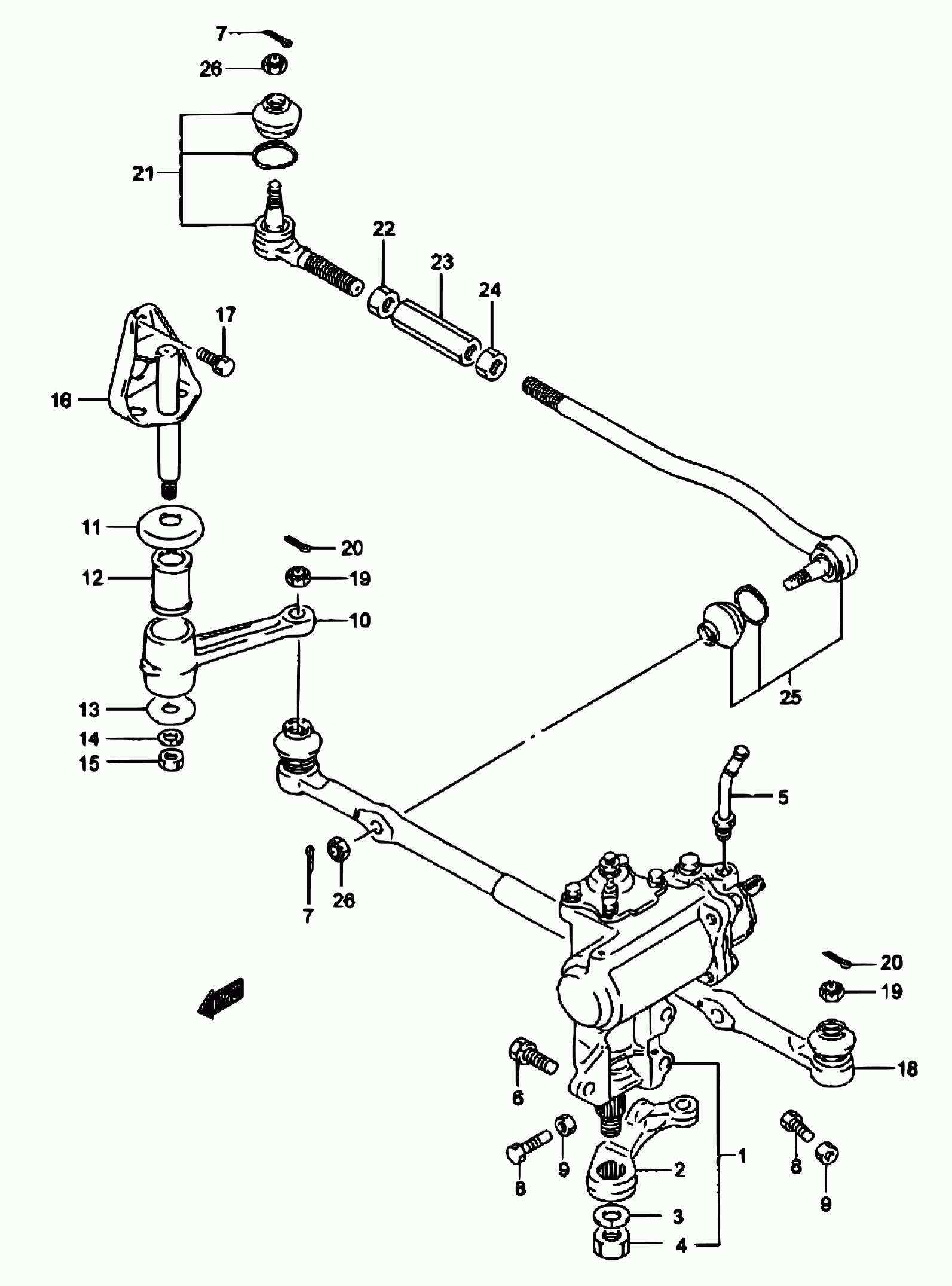 Suzuki 48810-85C00 - Наконечник рулевой тяги, шарнир autospares.lv