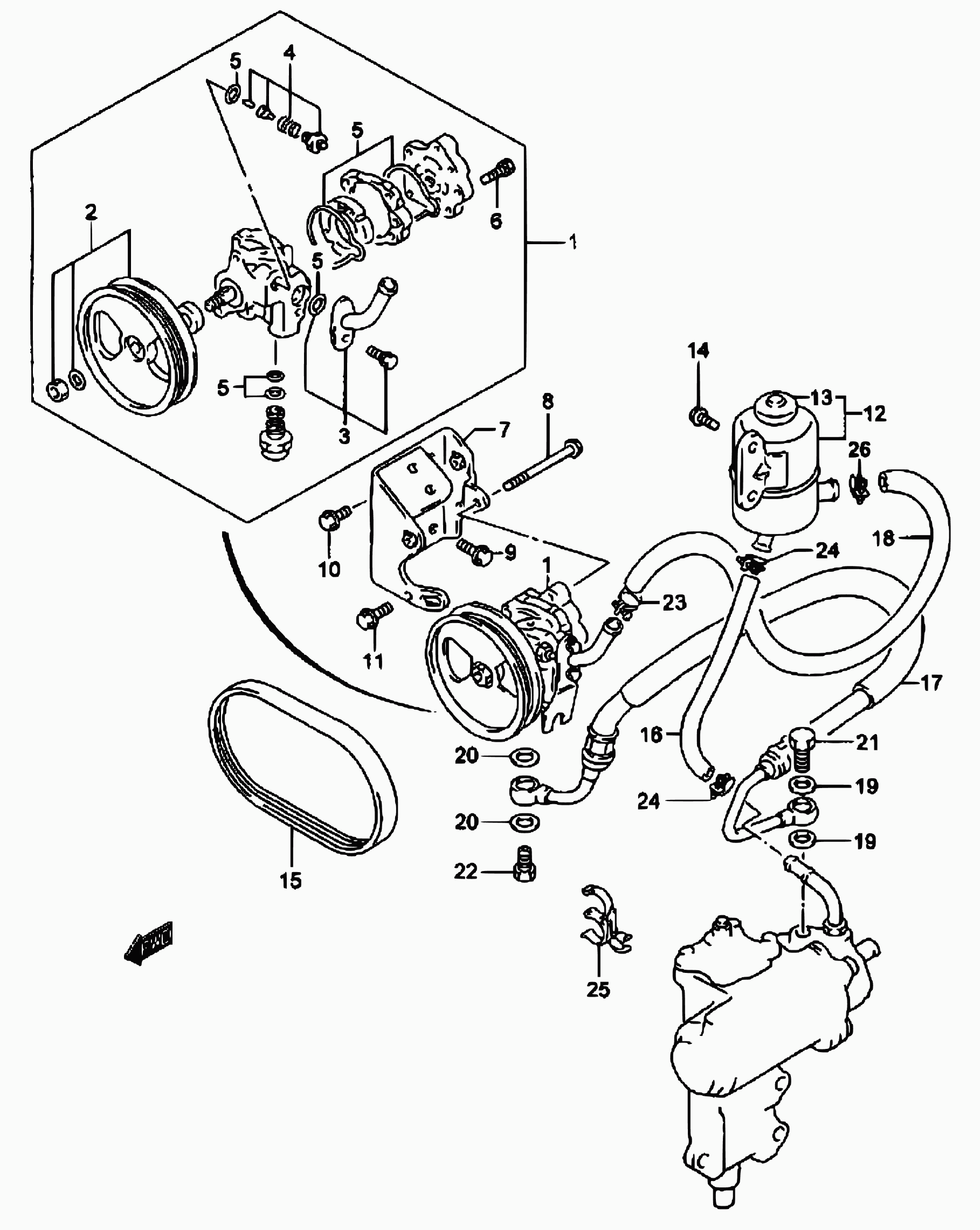 Suzuki 17521-85C01 - Поликлиновой ремень autospares.lv