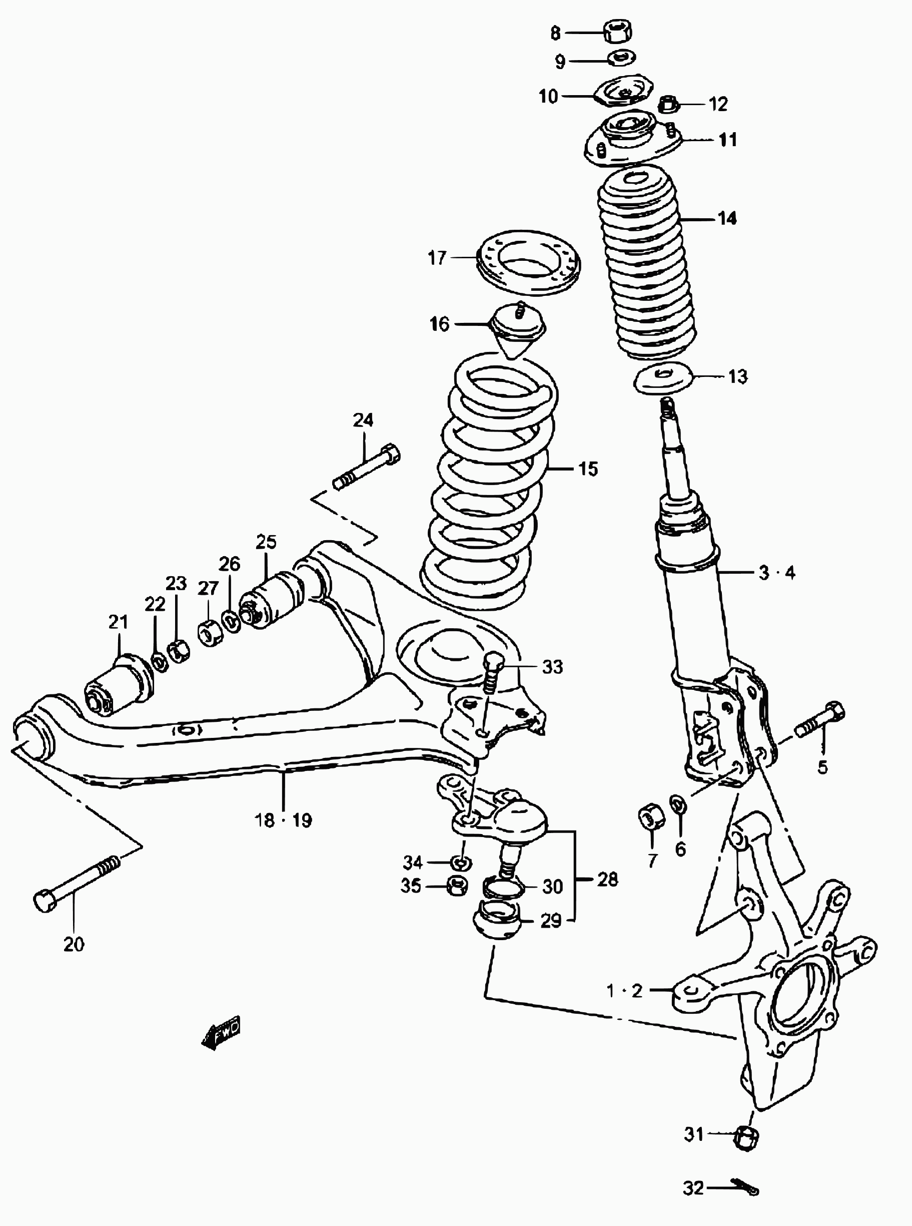 Suzuki 41810-60A01 - Опора стойки амортизатора, подушка autospares.lv