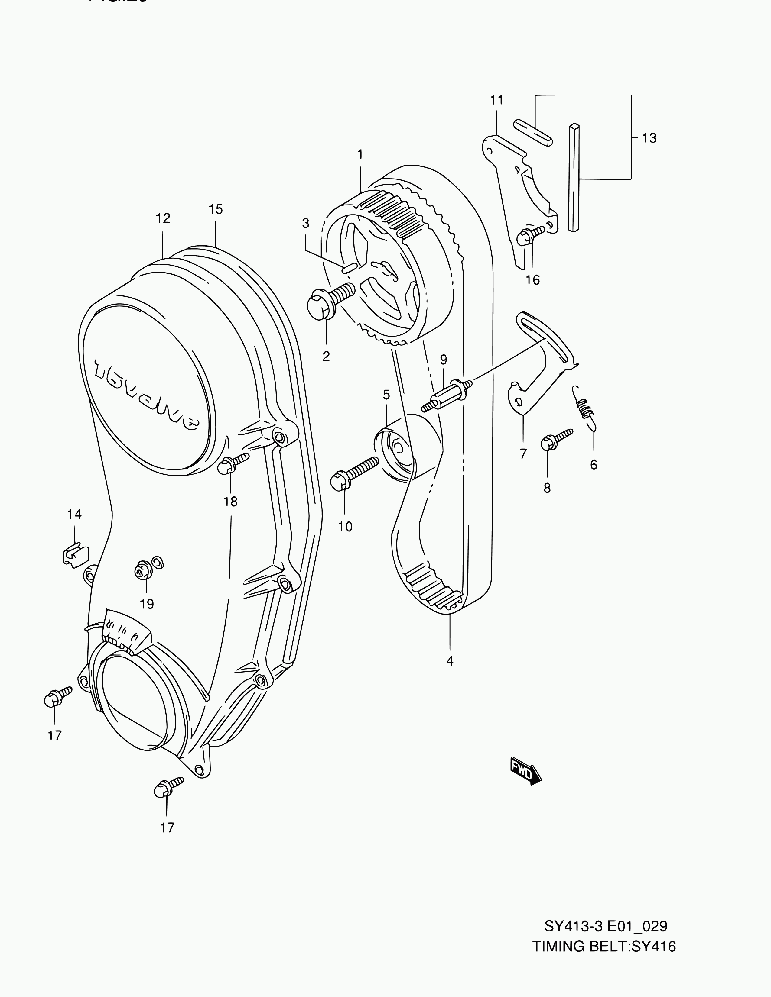 Maruti 12810-71C02 - Натяжной ролик, зубчатый ремень ГРМ autospares.lv