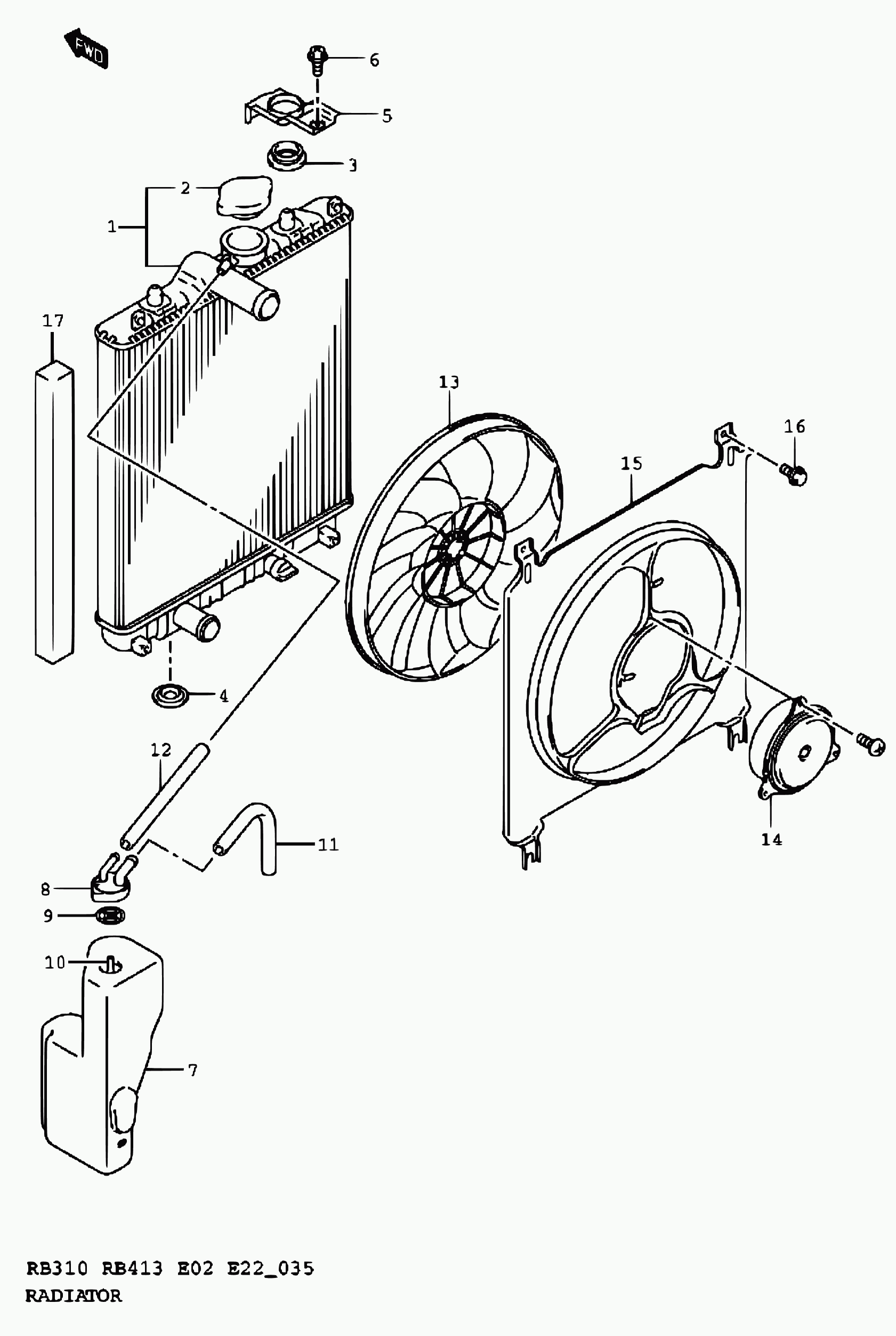 Suzuki 17932-60G10 - Крышка, резервуар охлаждающей жидкости autospares.lv