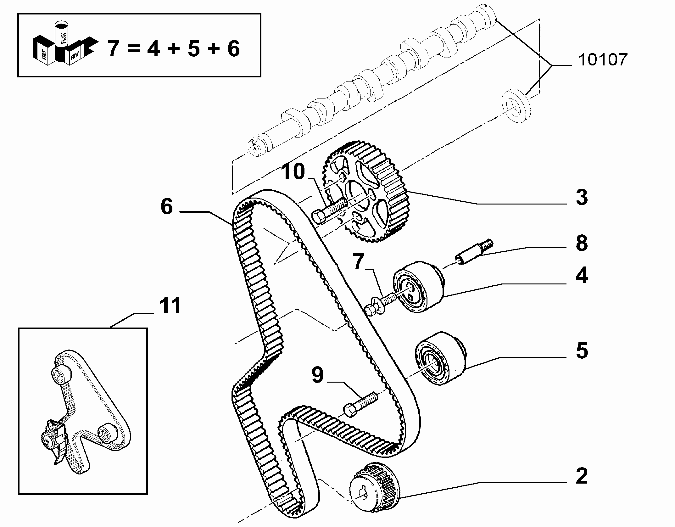 FIAT 9464430889 - Направляющий ролик, зубчатый ремень ГРМ autospares.lv