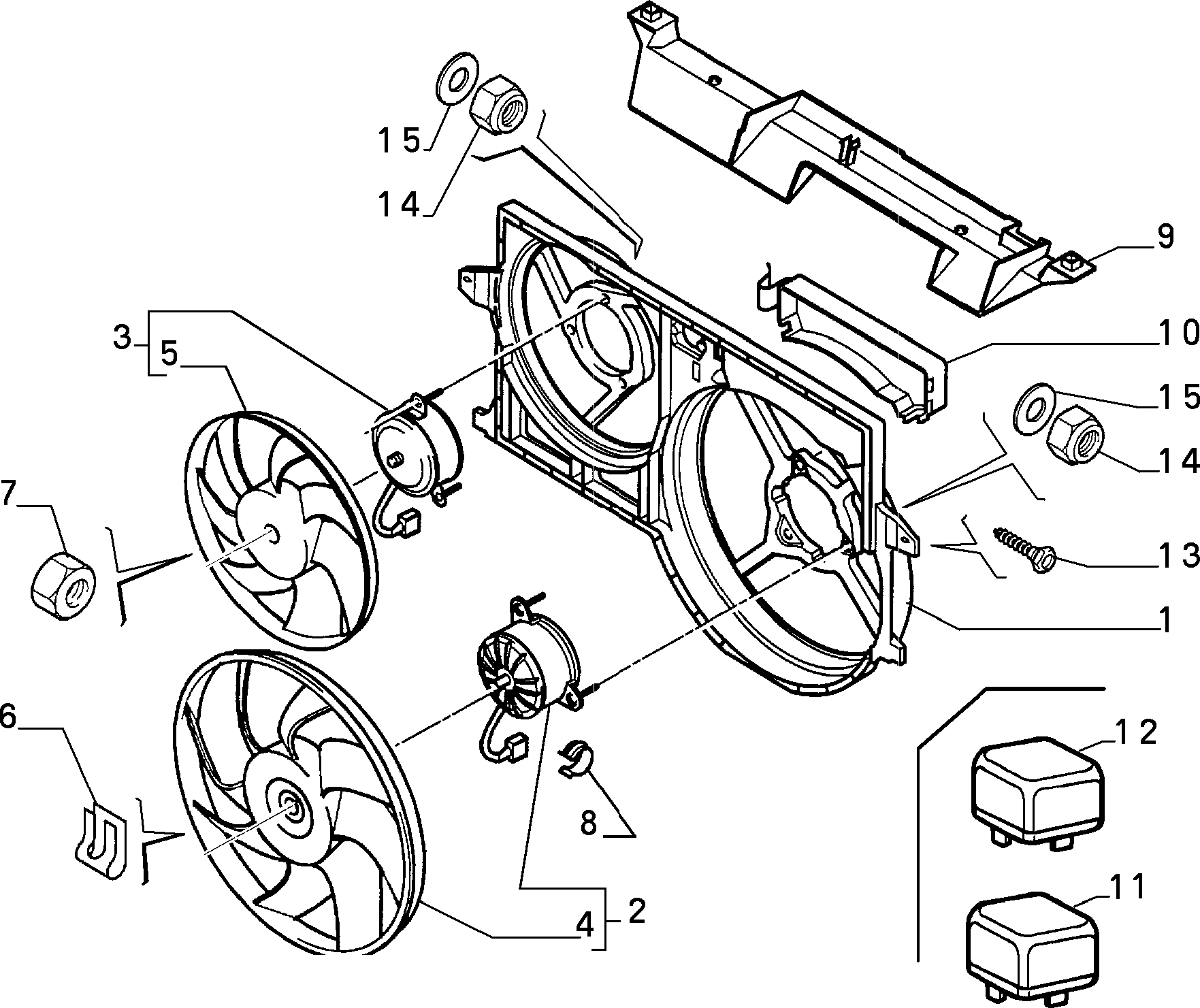 CITROËN/PEUGEOT 1474411080 - Вентилятор, охлаждение двигателя autospares.lv