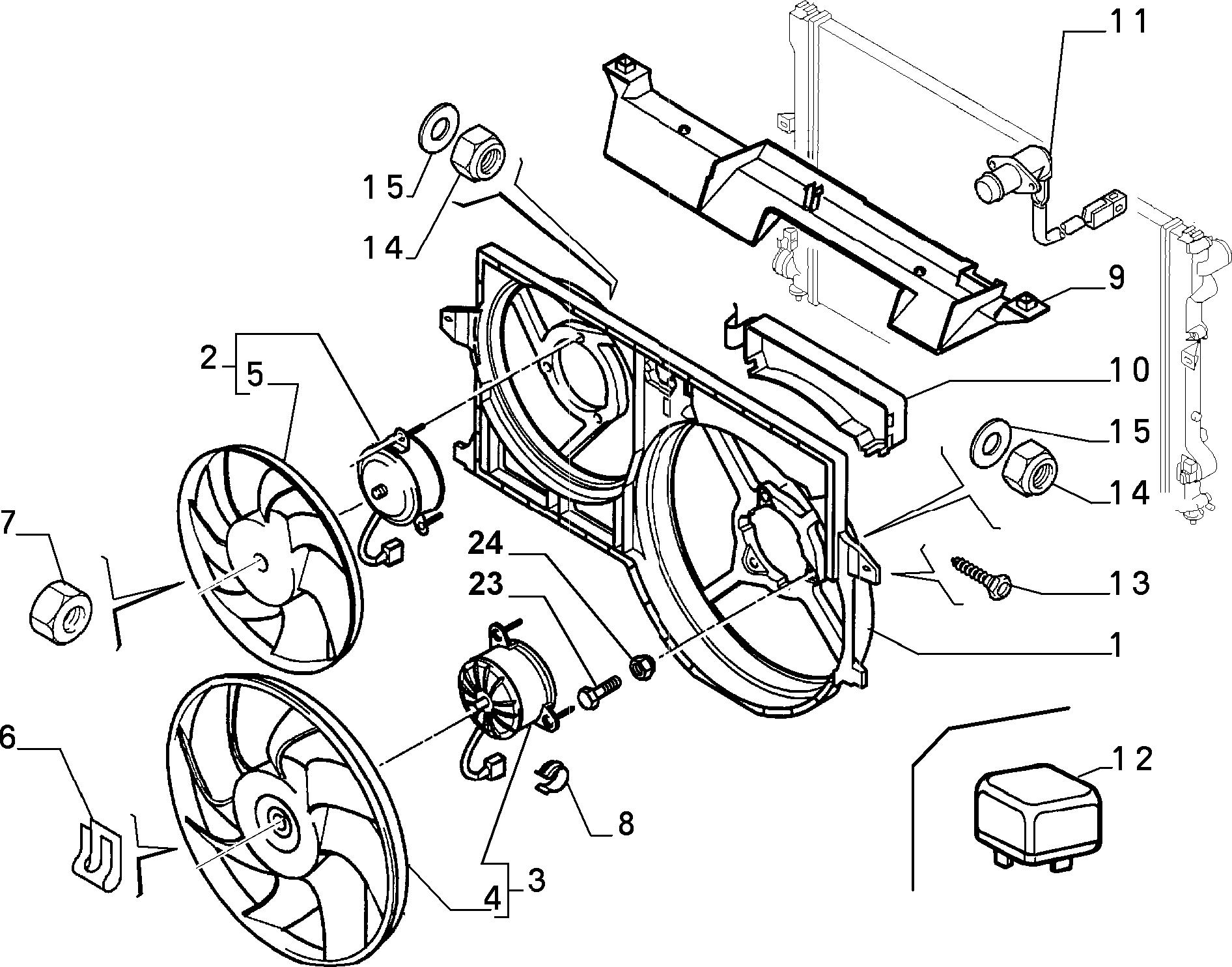 CITROËN/PEUGEOT 1471087080 - Вентилятор, охлаждение двигателя autospares.lv