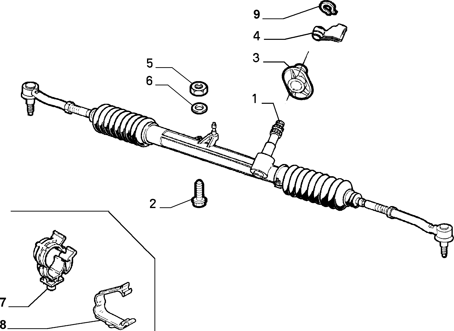 FIAT 46794038 - Рулевой механизм, рейка autospares.lv