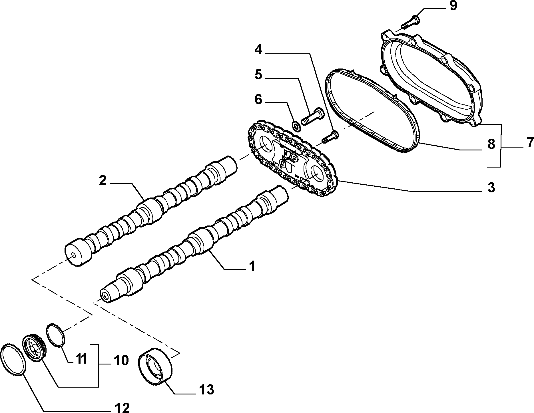 FIAT 500350049 - Уплотняющее кольцо, распредвал autospares.lv