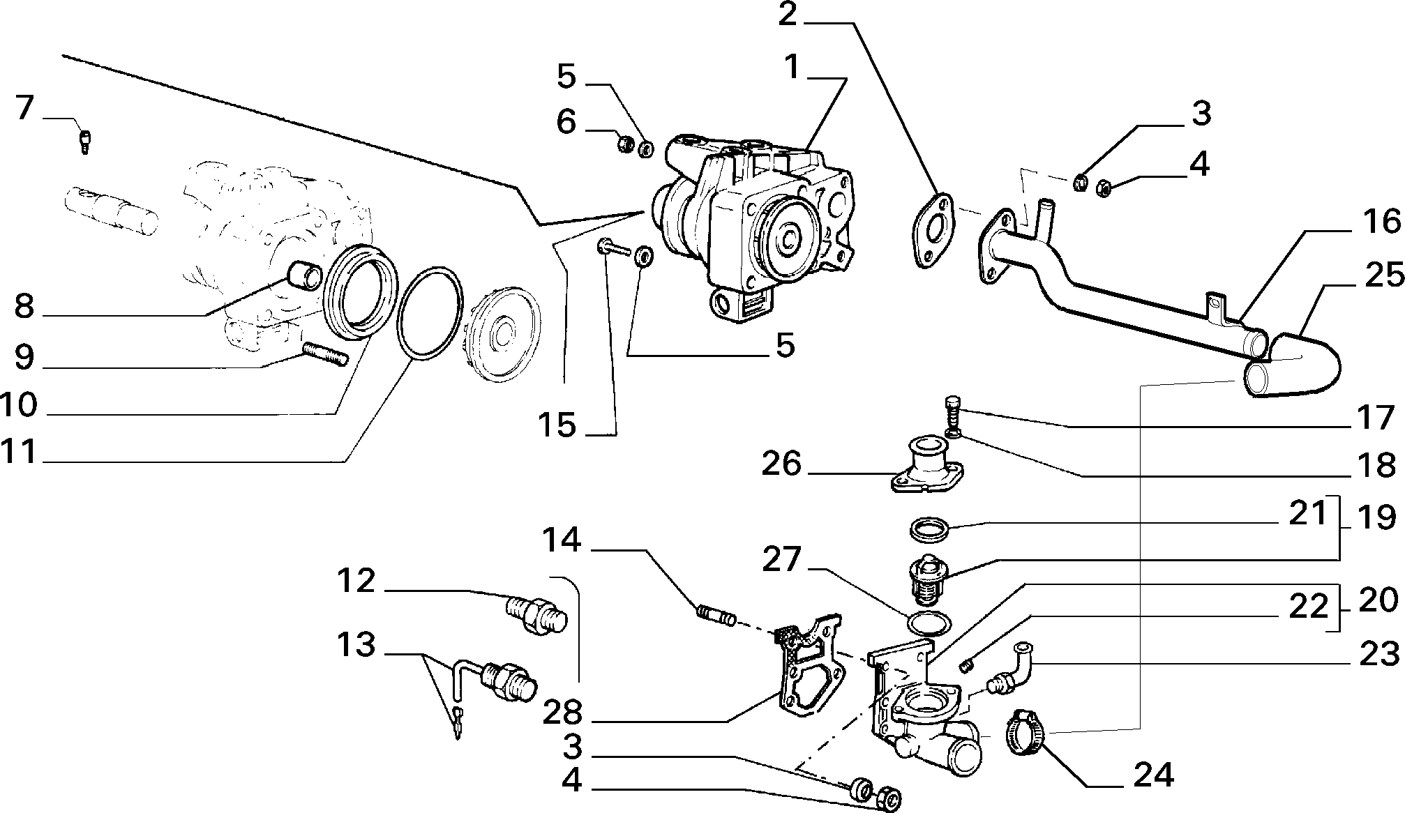 IVECO 500329622 - Термостат охлаждающей жидкости / корпус autospares.lv