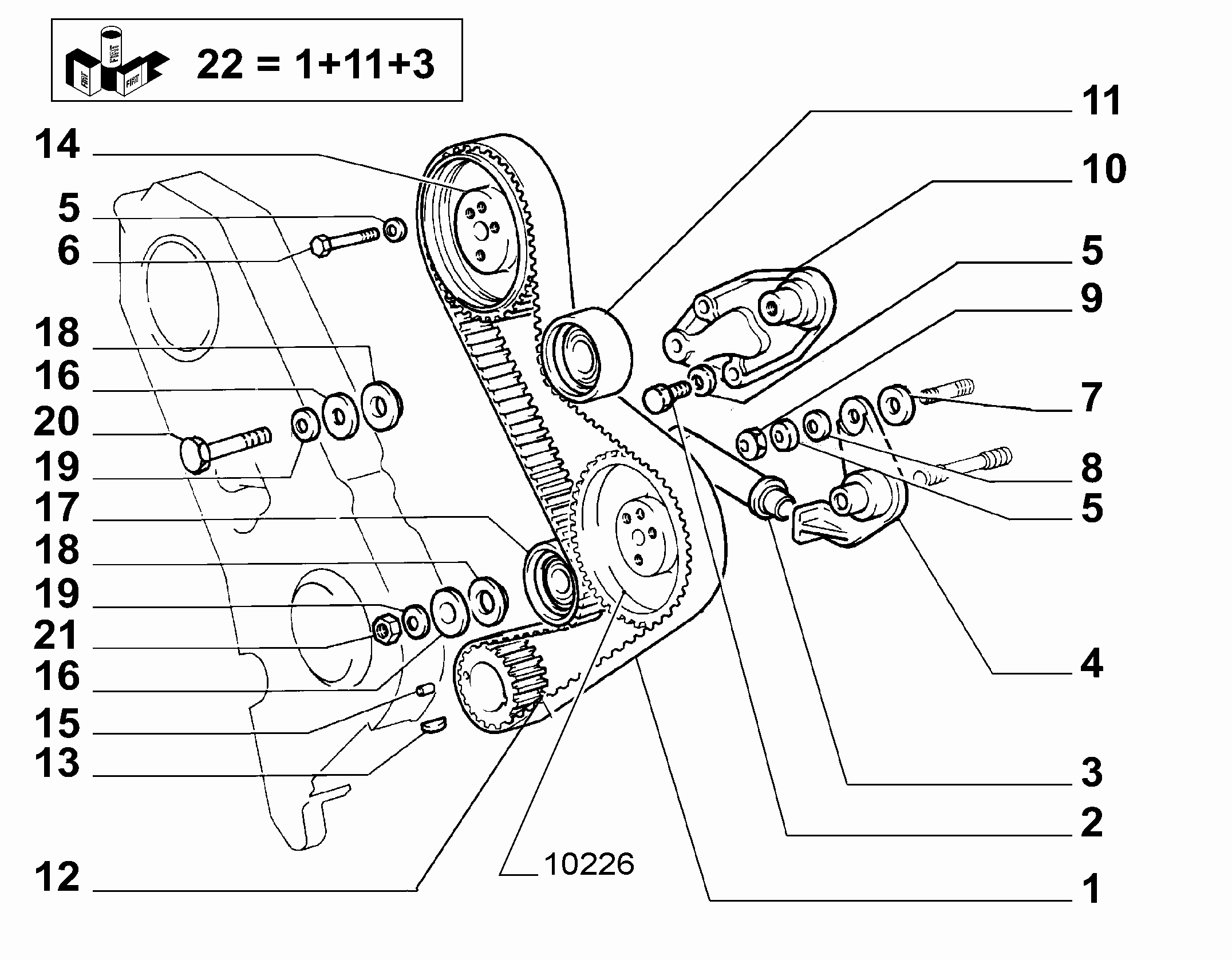 FIAT / LANCIA 4279745 - Натяжная планка, ремень ГРМ autospares.lv