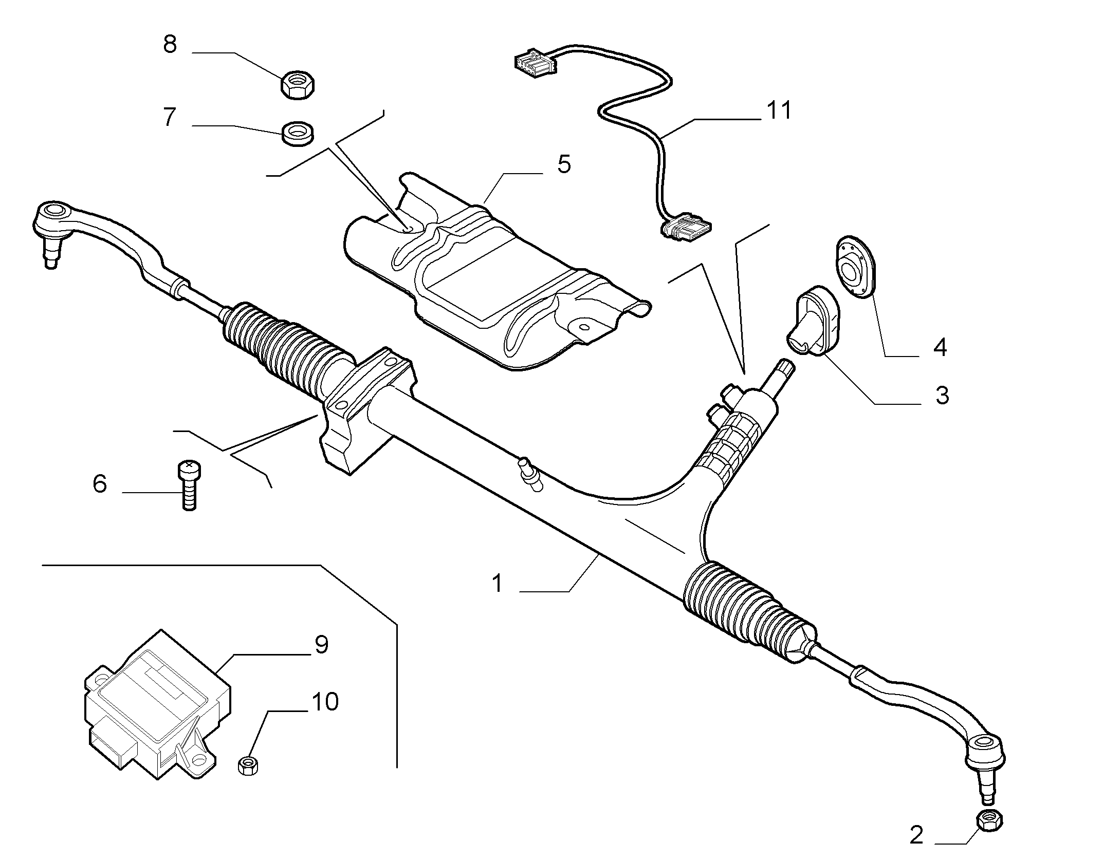 FIAT 1345854080 - Осевой шарнир, рулевая тяга autospares.lv