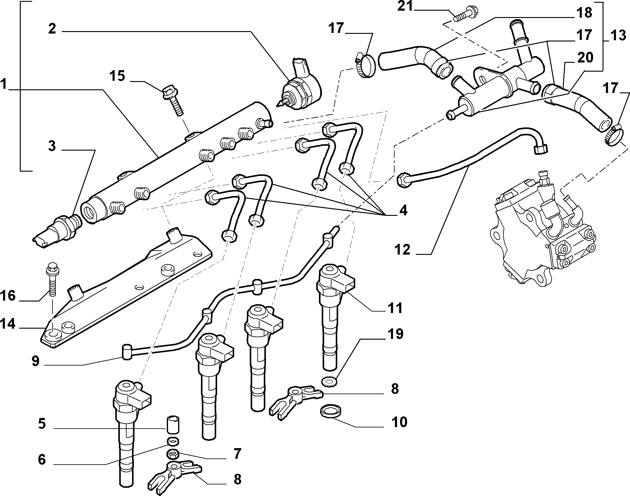 FIAT 55230978 - Датчик, давление подачи топлива autospares.lv