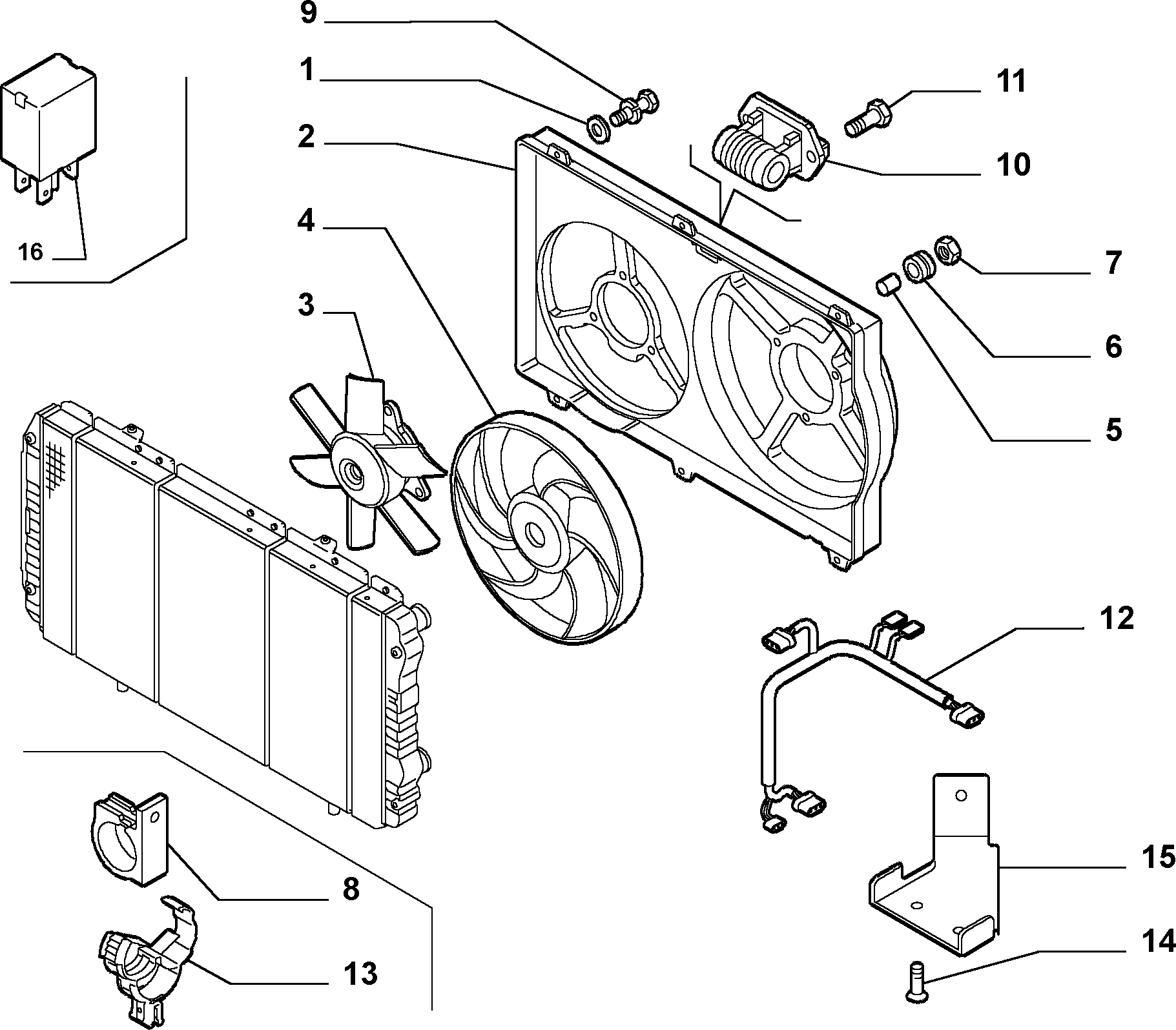 FIAT 1328088080 - Вентилятор, охлаждение двигателя autospares.lv