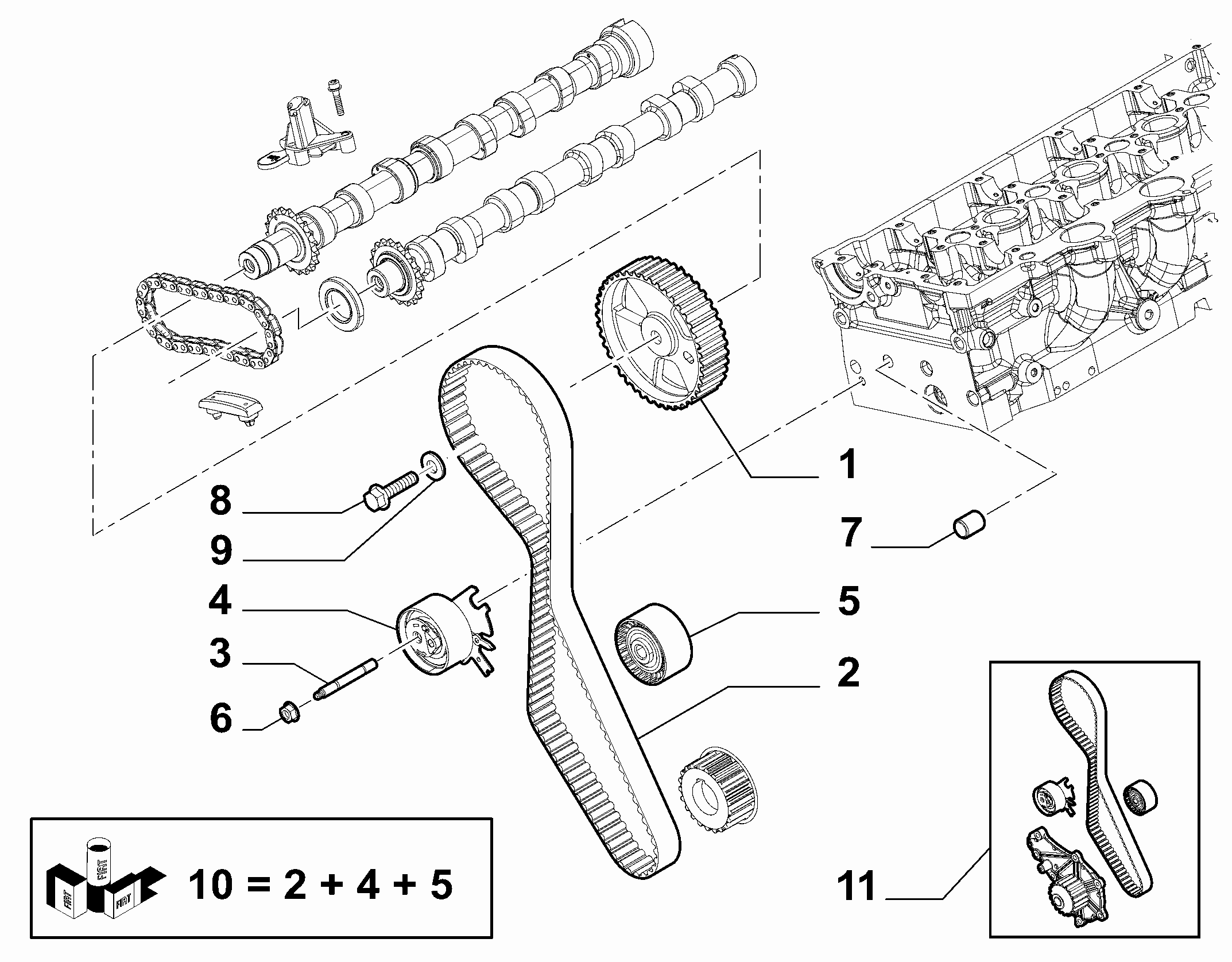 FIAT 9467642980 - Натяжной ролик, зубчатый ремень ГРМ autospares.lv