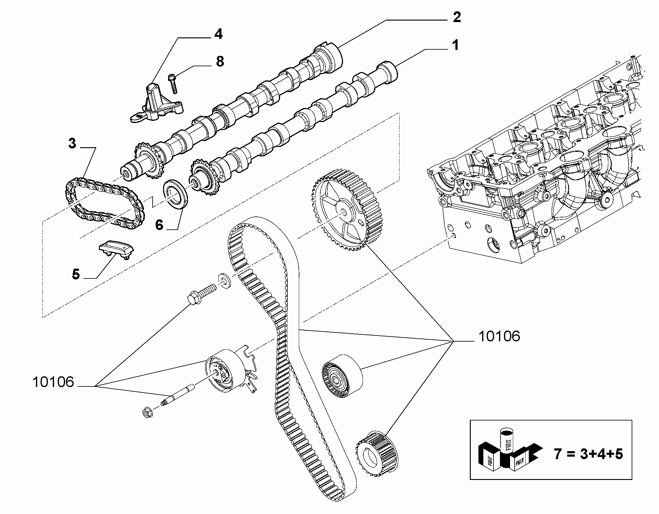 FIAT 9400849229 - Натяжитель цепи ГРМ autospares.lv