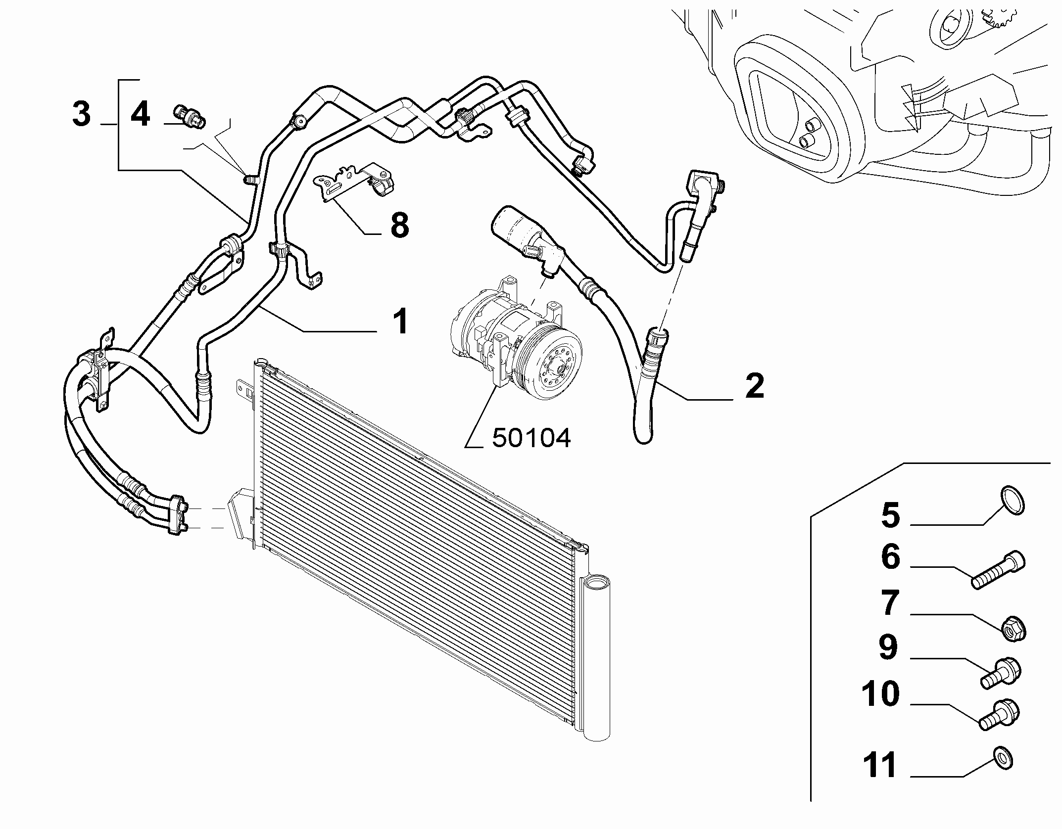 FIAT 51768498 - Пневматический выключатель, кондиционер autospares.lv