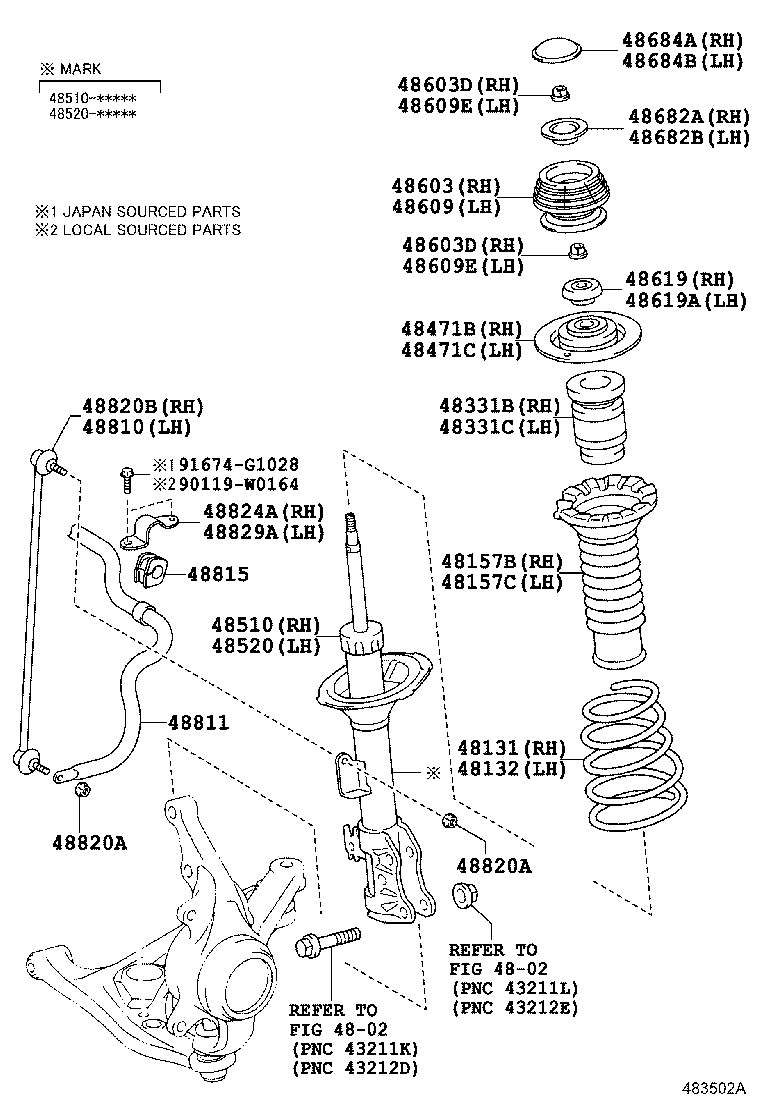 Subaru 48619-52040 - Подшипник качения, опора стойки амортизатора autospares.lv