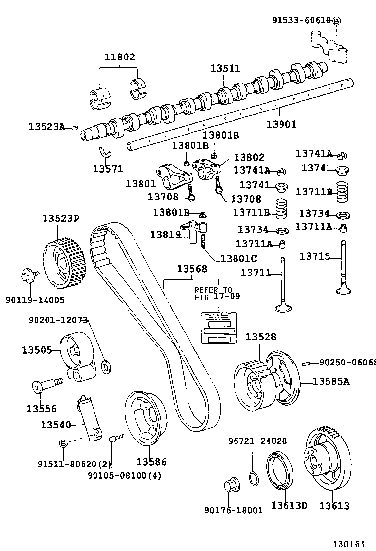 LEXUS 13540-17011 - Успокоитель, зубчатый ремень autospares.lv