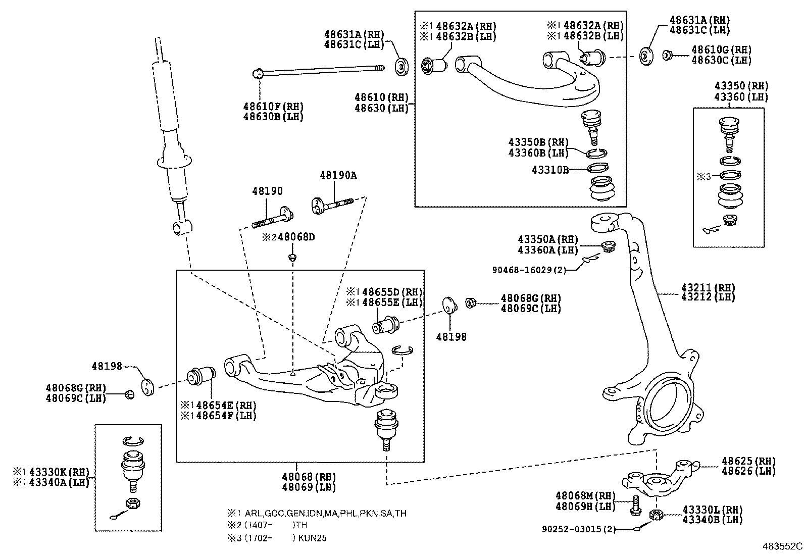 TOYOTA 48610-0K050 - Рычаг подвески колеса autospares.lv