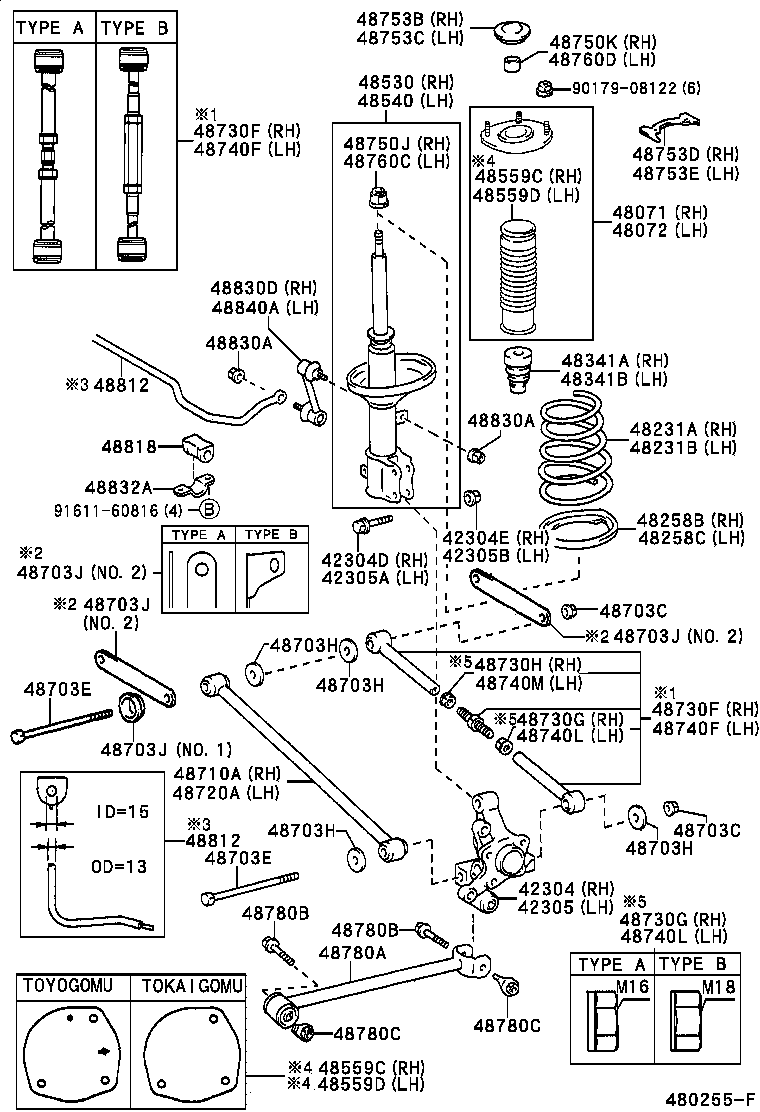 TOYOTA 48830-12060 - Тяга / стойка, стабилизатор autospares.lv