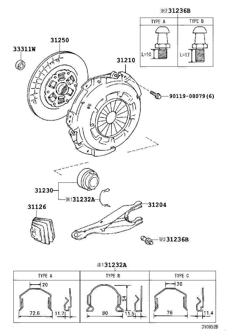 TOYOTA 31210-35191 - Нажимной диск сцепления autospares.lv