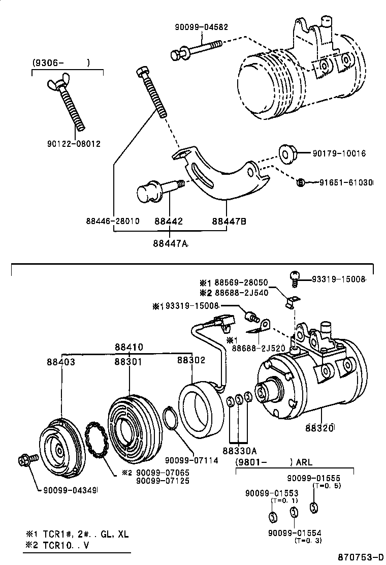 TOYOTA 88320-28160 - Компрессор кондиционера autospares.lv