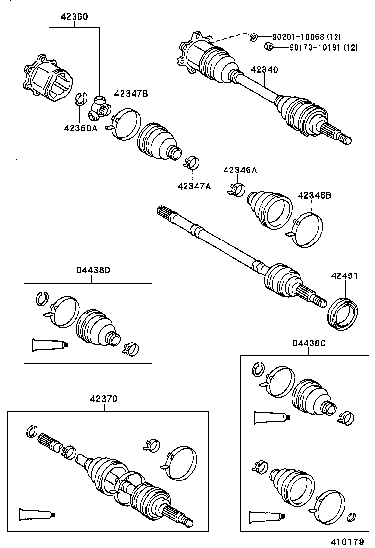 TOYOTA 04438-28011 - Пыльник, приводной вал autospares.lv