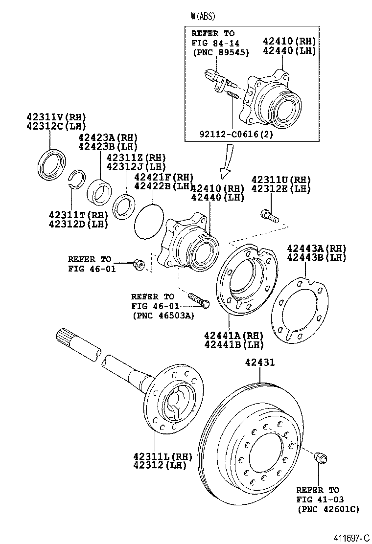 TOYOTA 4243160201 - Тормозной диск autospares.lv