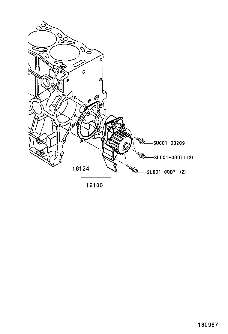 Suzuki SU001-00204 - Водяной насос + комплект зубчатого ремня ГРМ autospares.lv