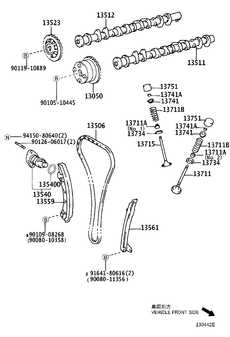 LEXUS 13523-0D010 - Шестерня, распределительный вал autospares.lv