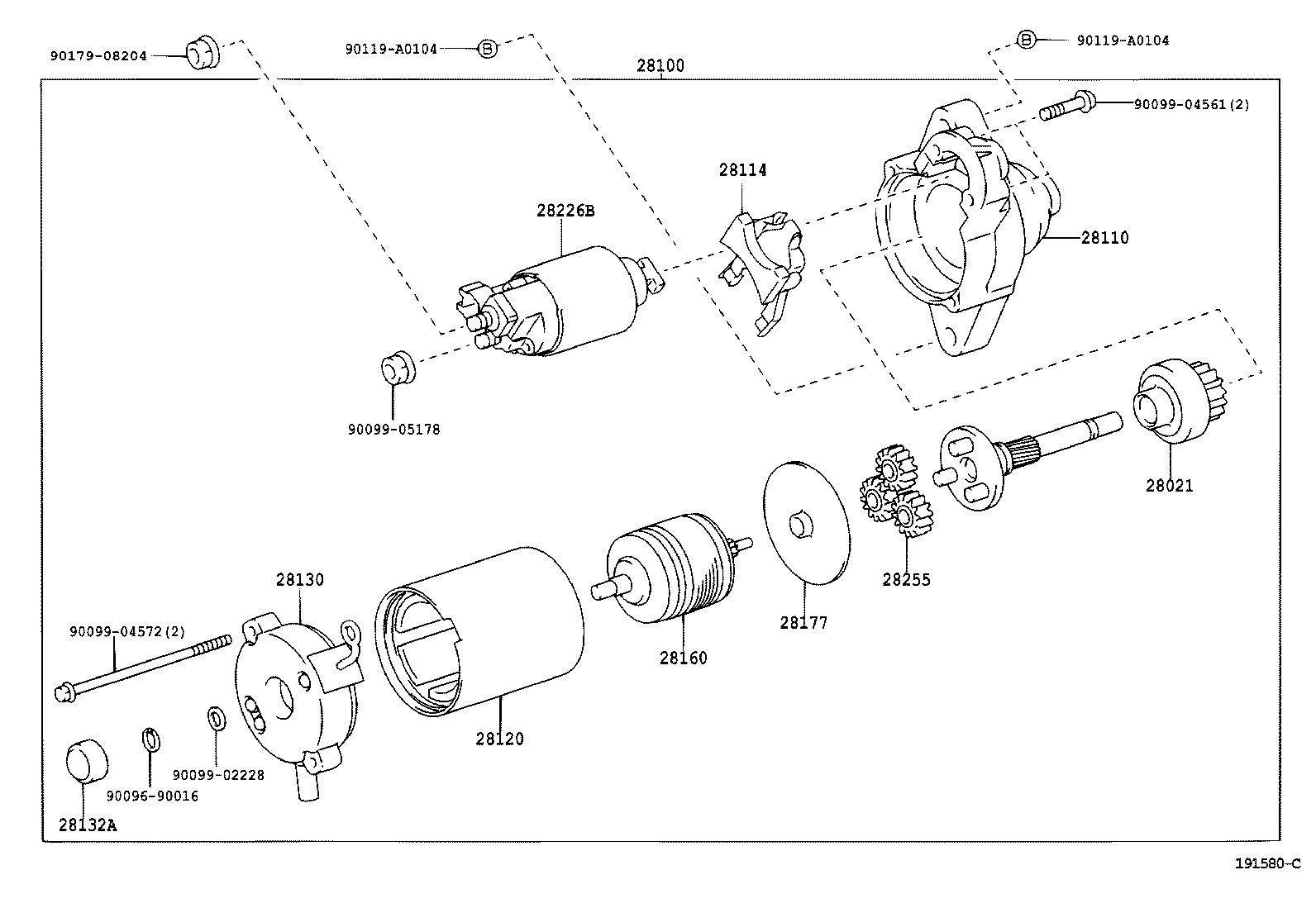 TOYOTA 281000D080 - Стартер autospares.lv