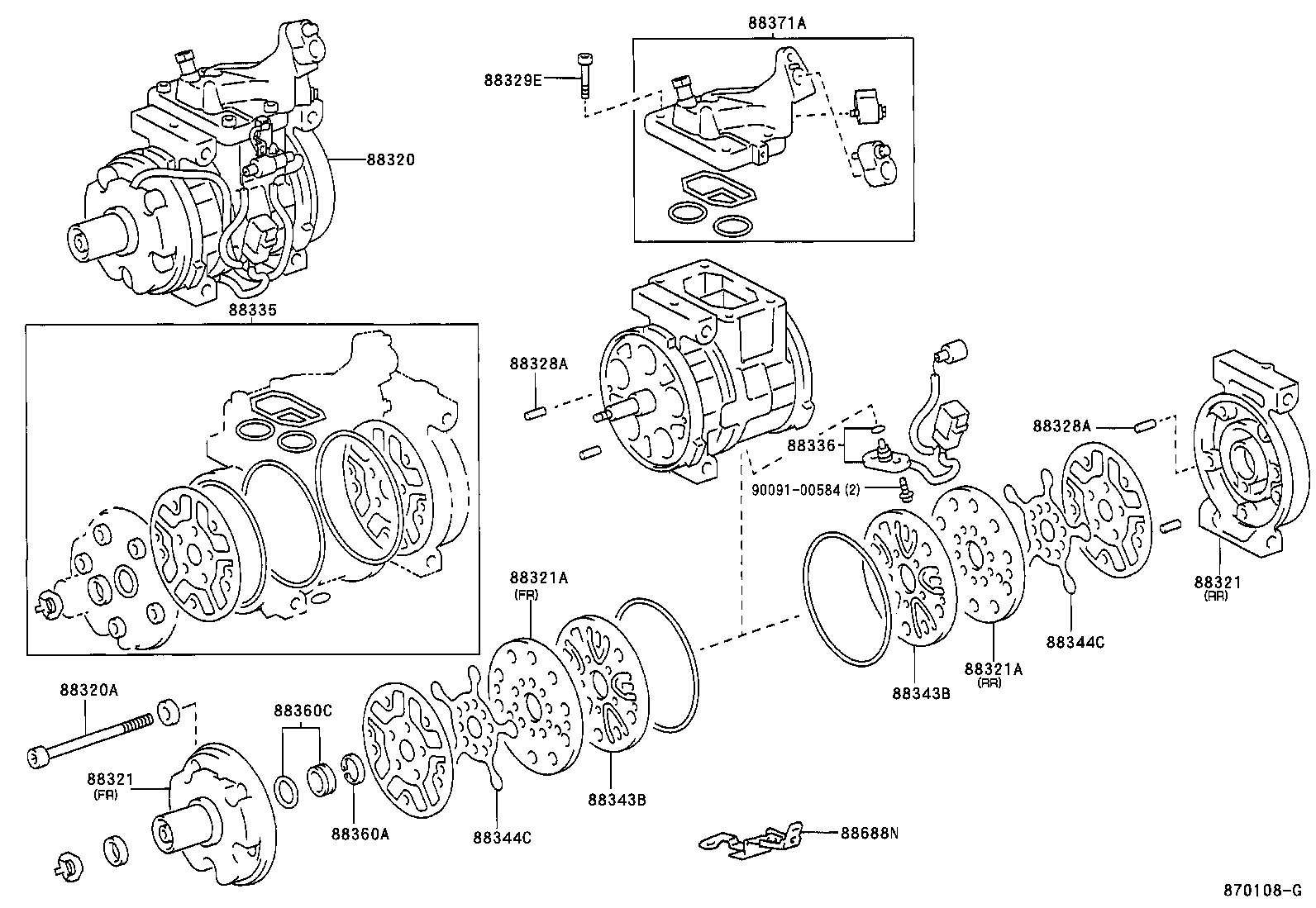 LEXUS 8832033120 - Компрессор, пневматическая система autospares.lv