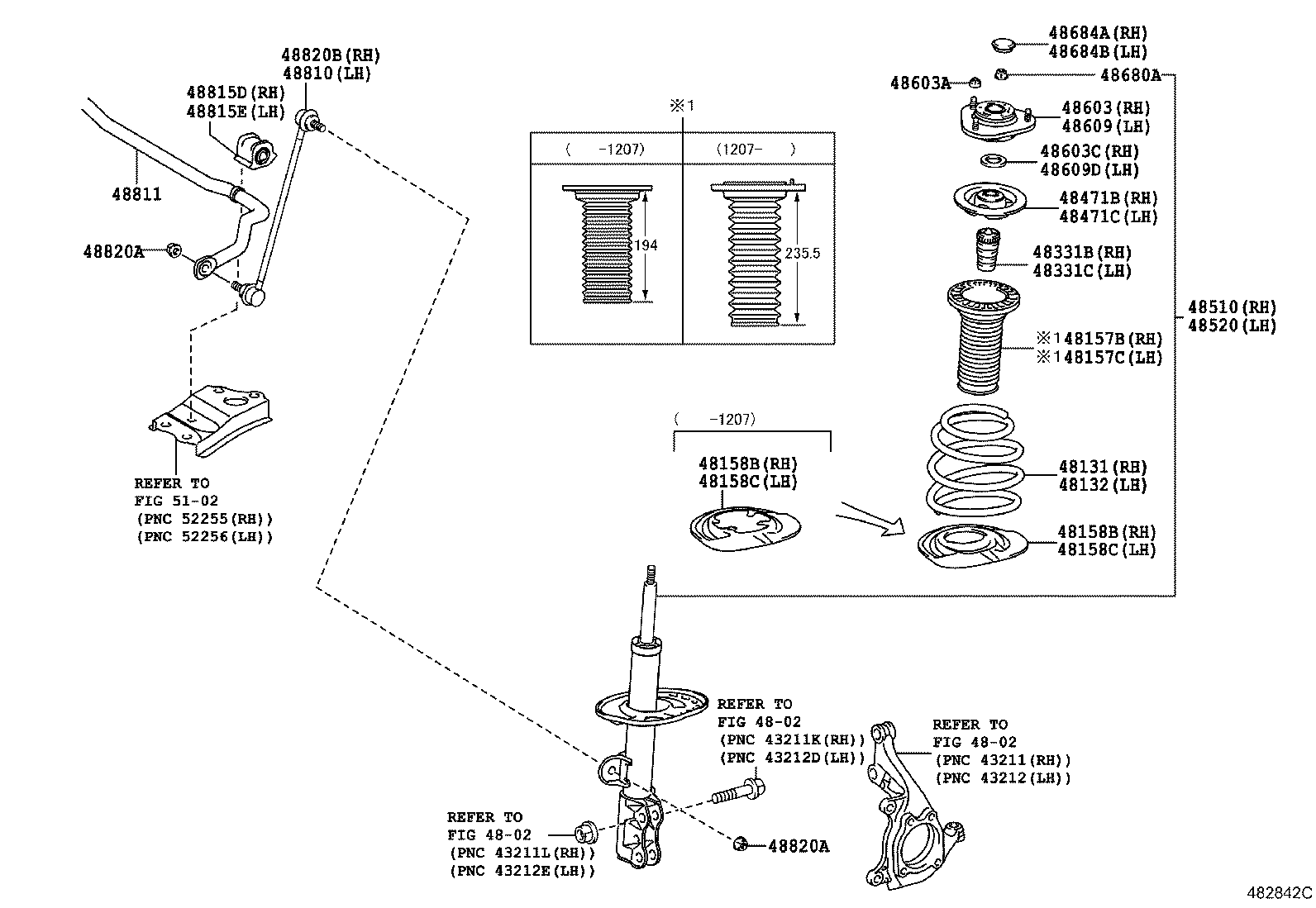 TOYOTA 48820-42030 - Тяга / стойка, стабилизатор autospares.lv